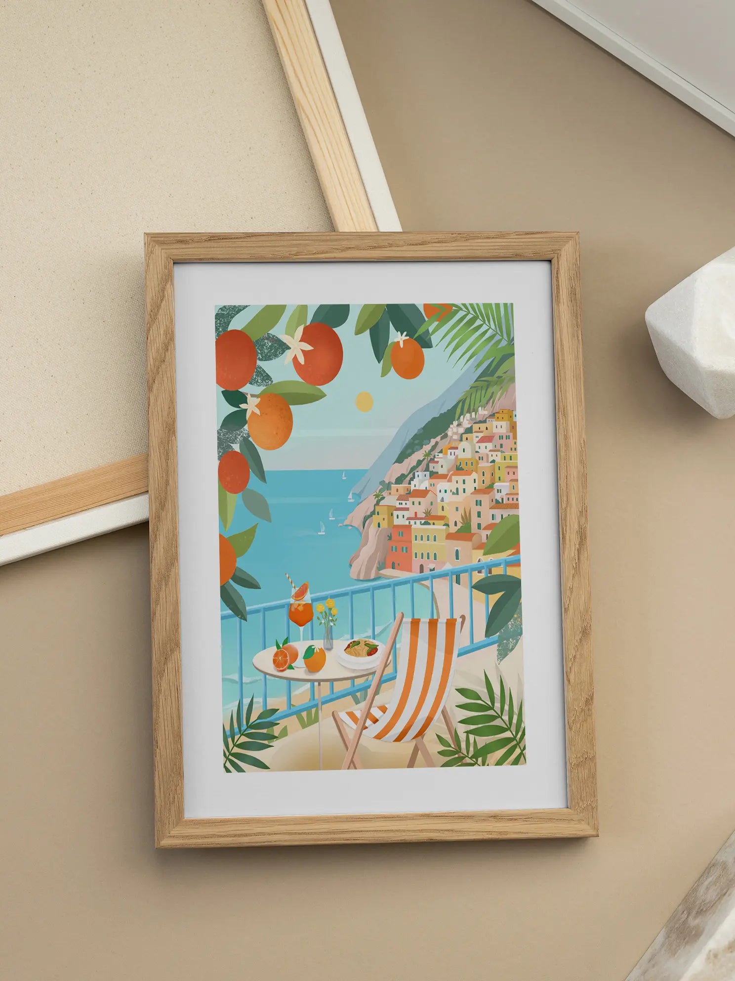 Orange Balcony Poster