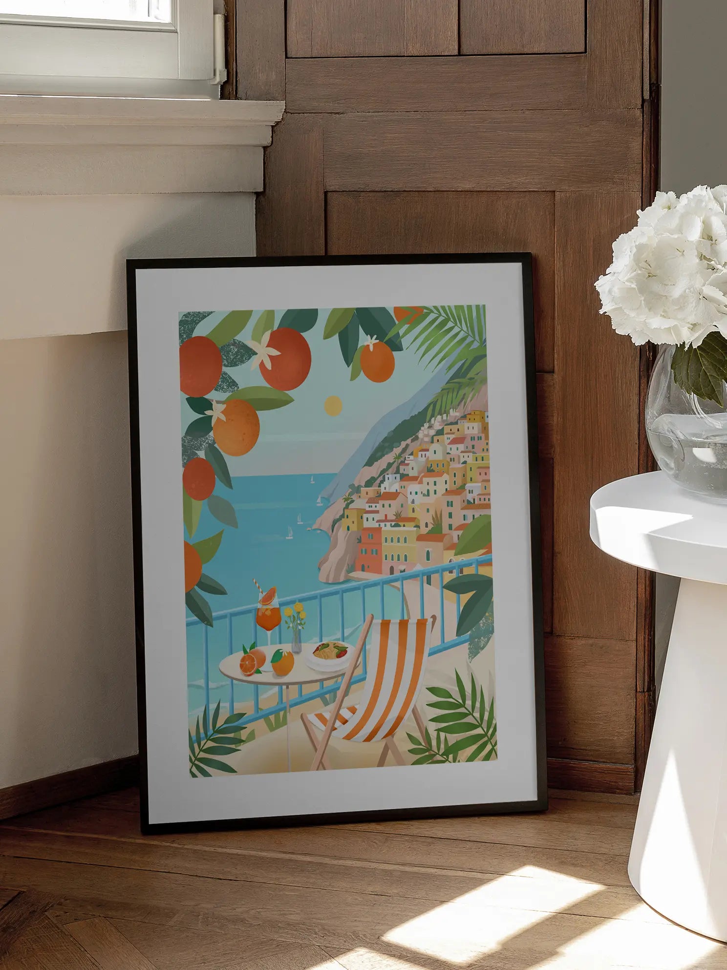 Orange Balcony Poster