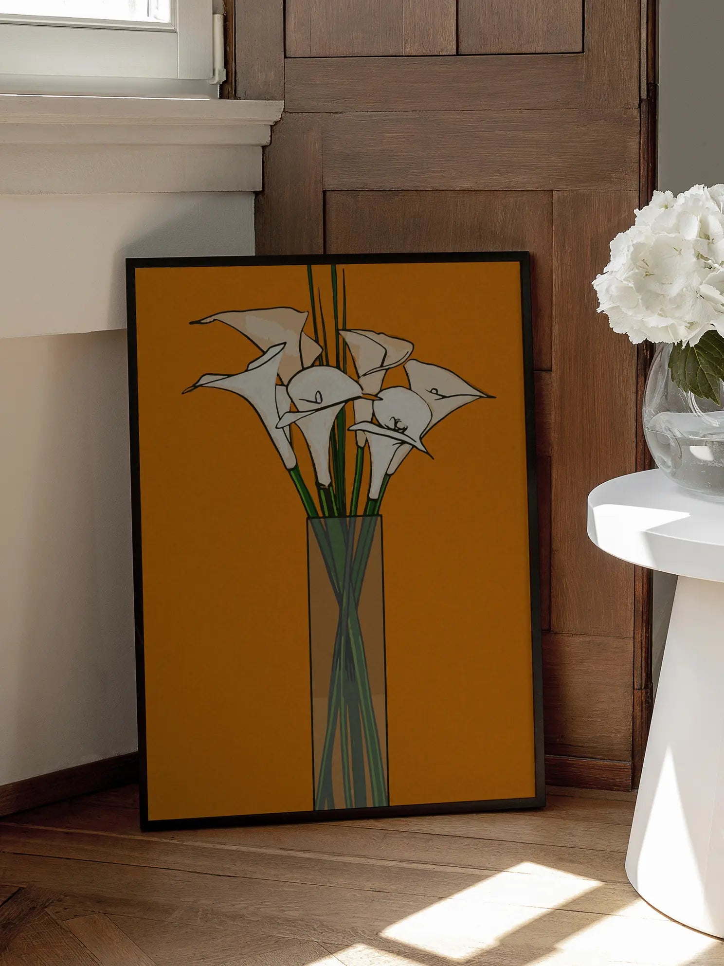 Orange Calla Lilies Poster