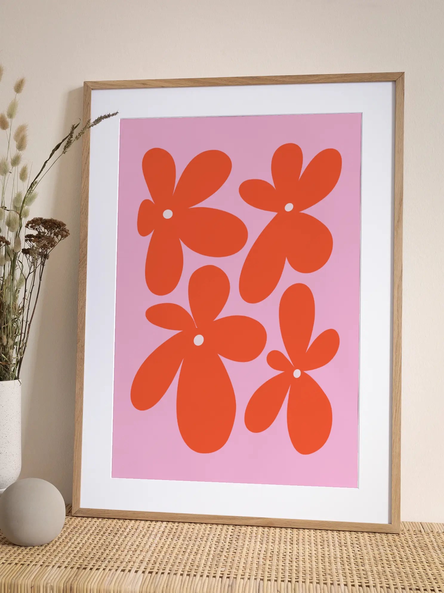 Orange Flowers Poster