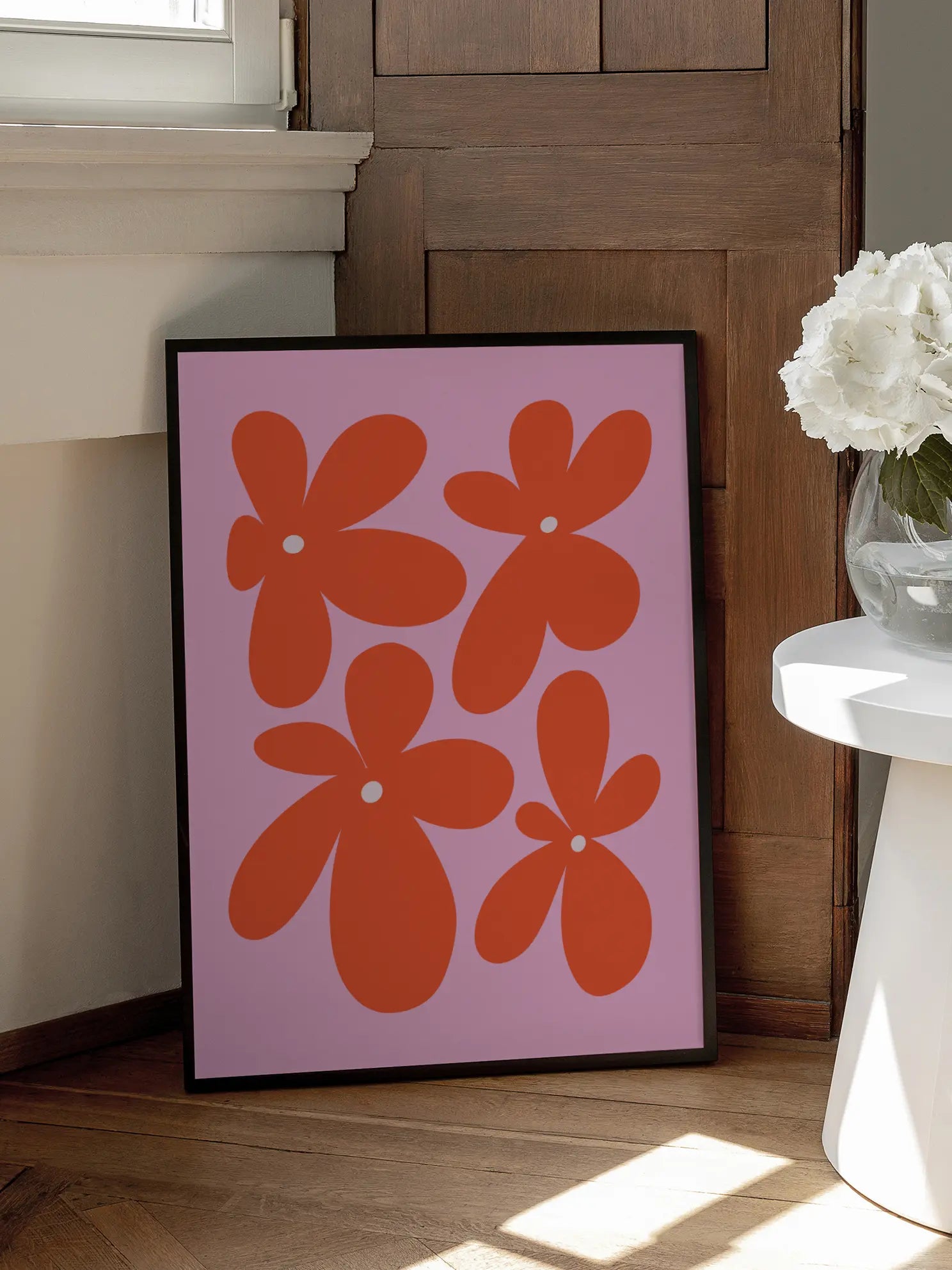 Orange Flowers Poster
