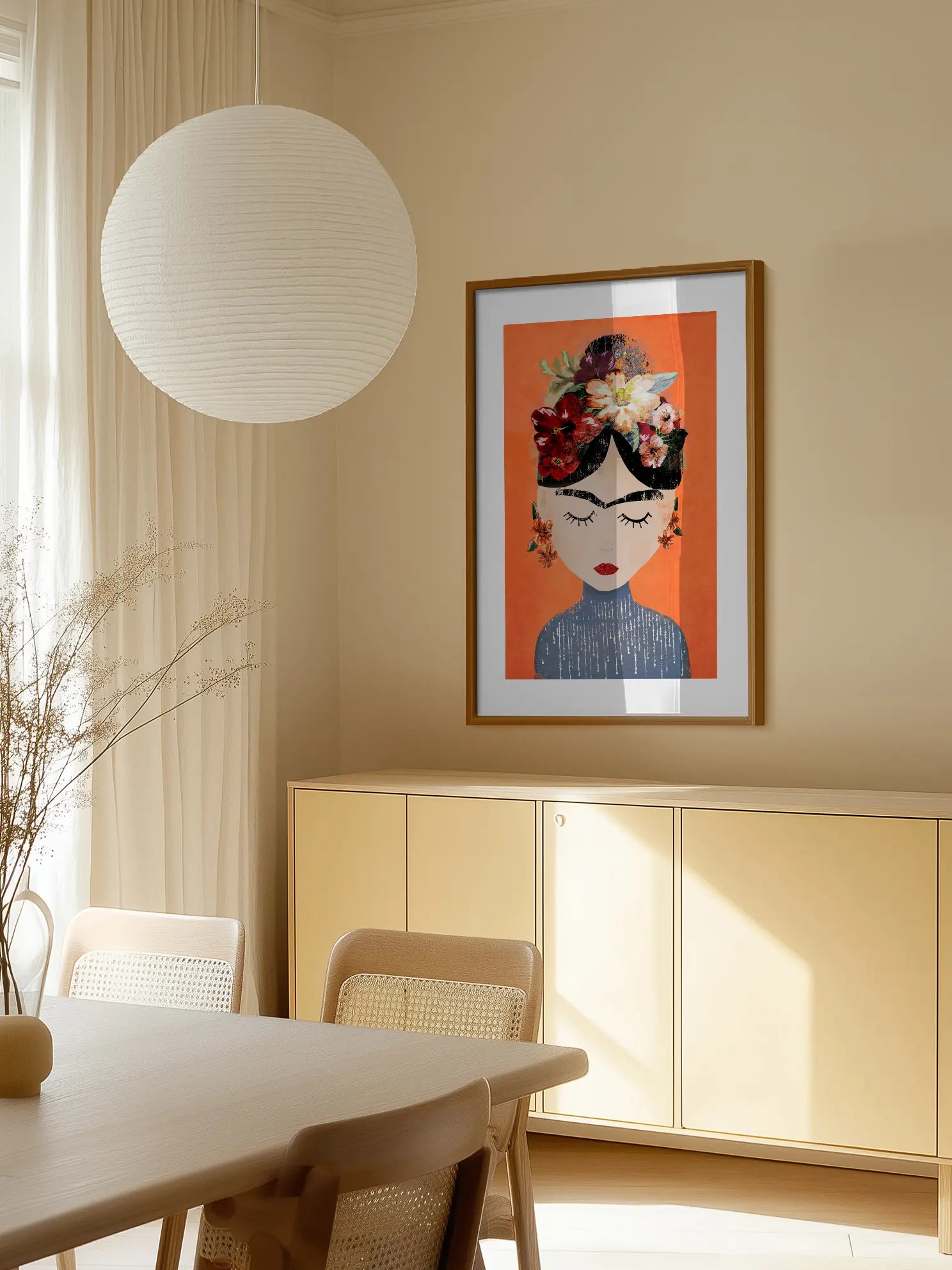 Orange Frida Poster