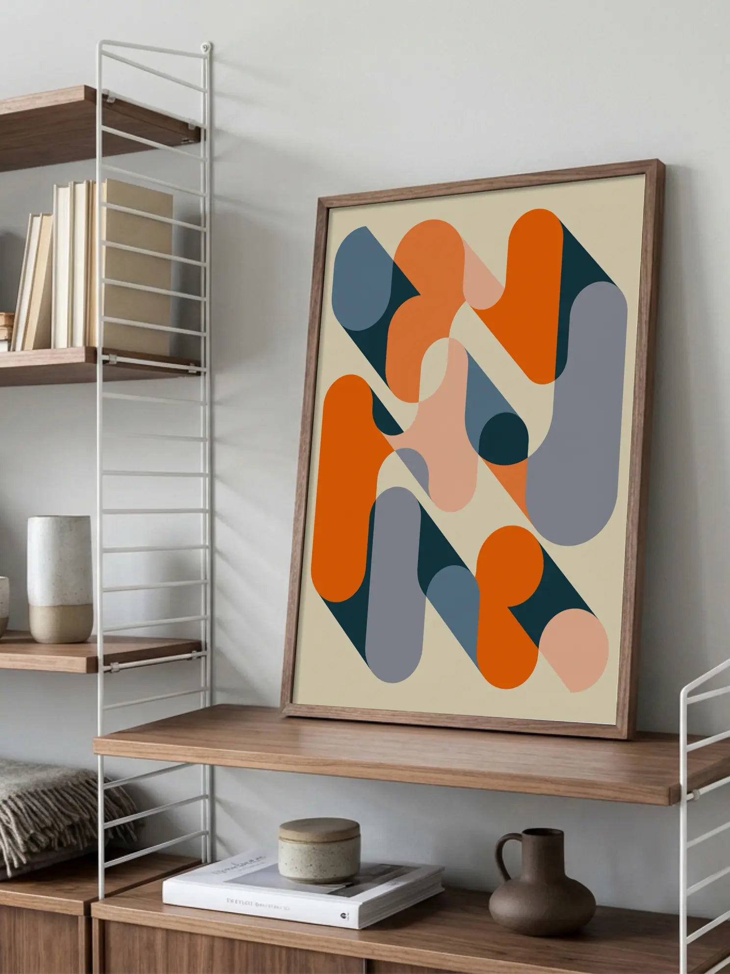 Orange Graphical Shapes Poster
