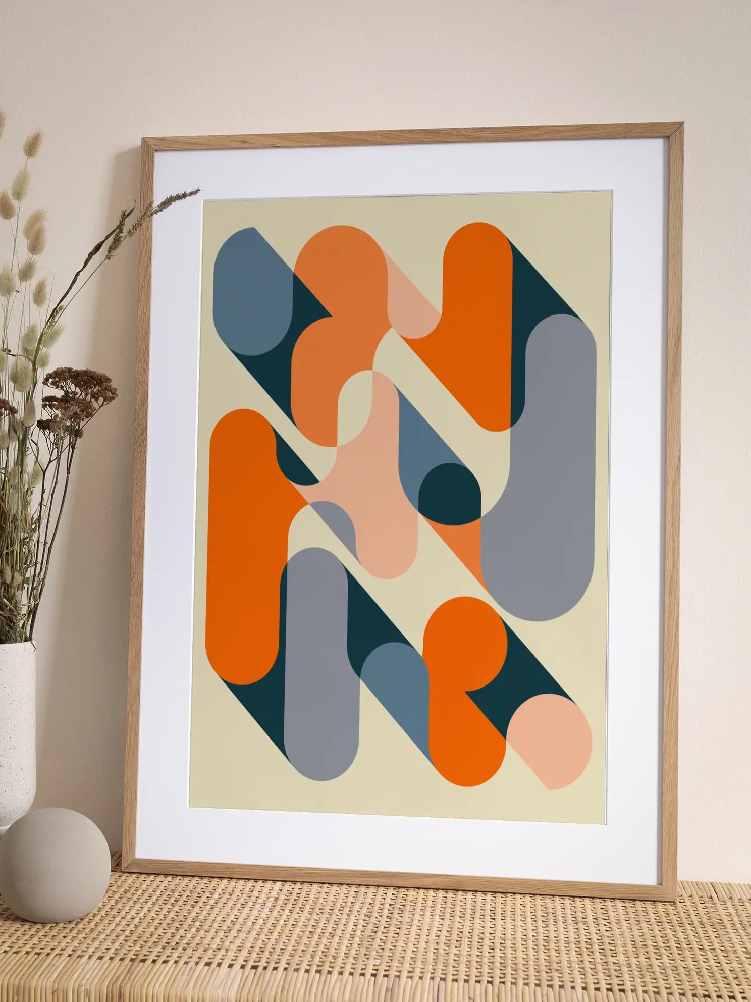 Orange Graphical Shapes Poster