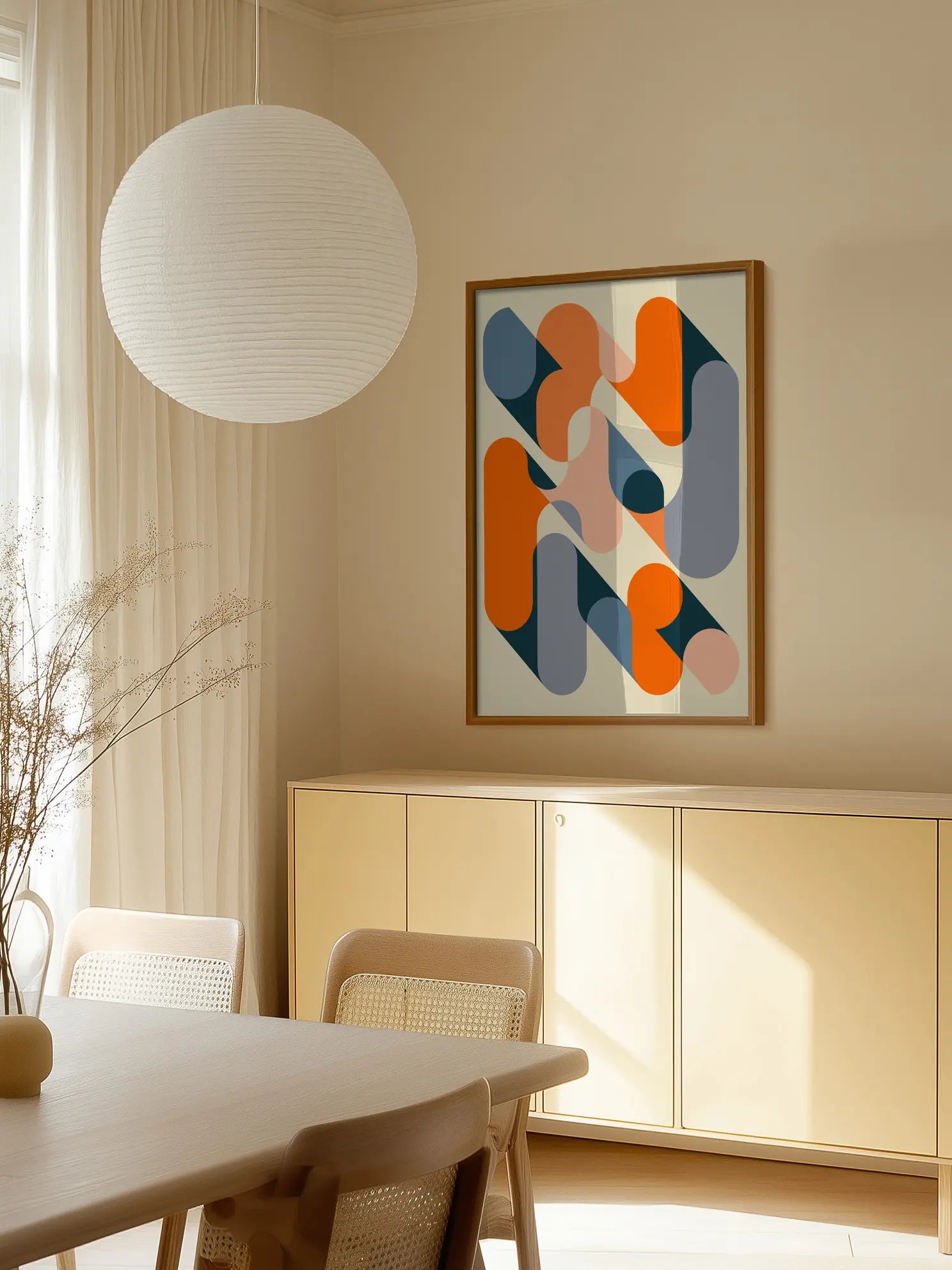 Orange Graphical Shapes Poster