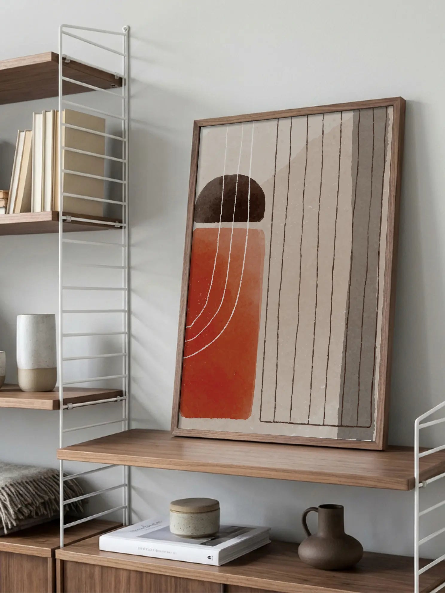 Orange Minimal Shapes No3 Poster