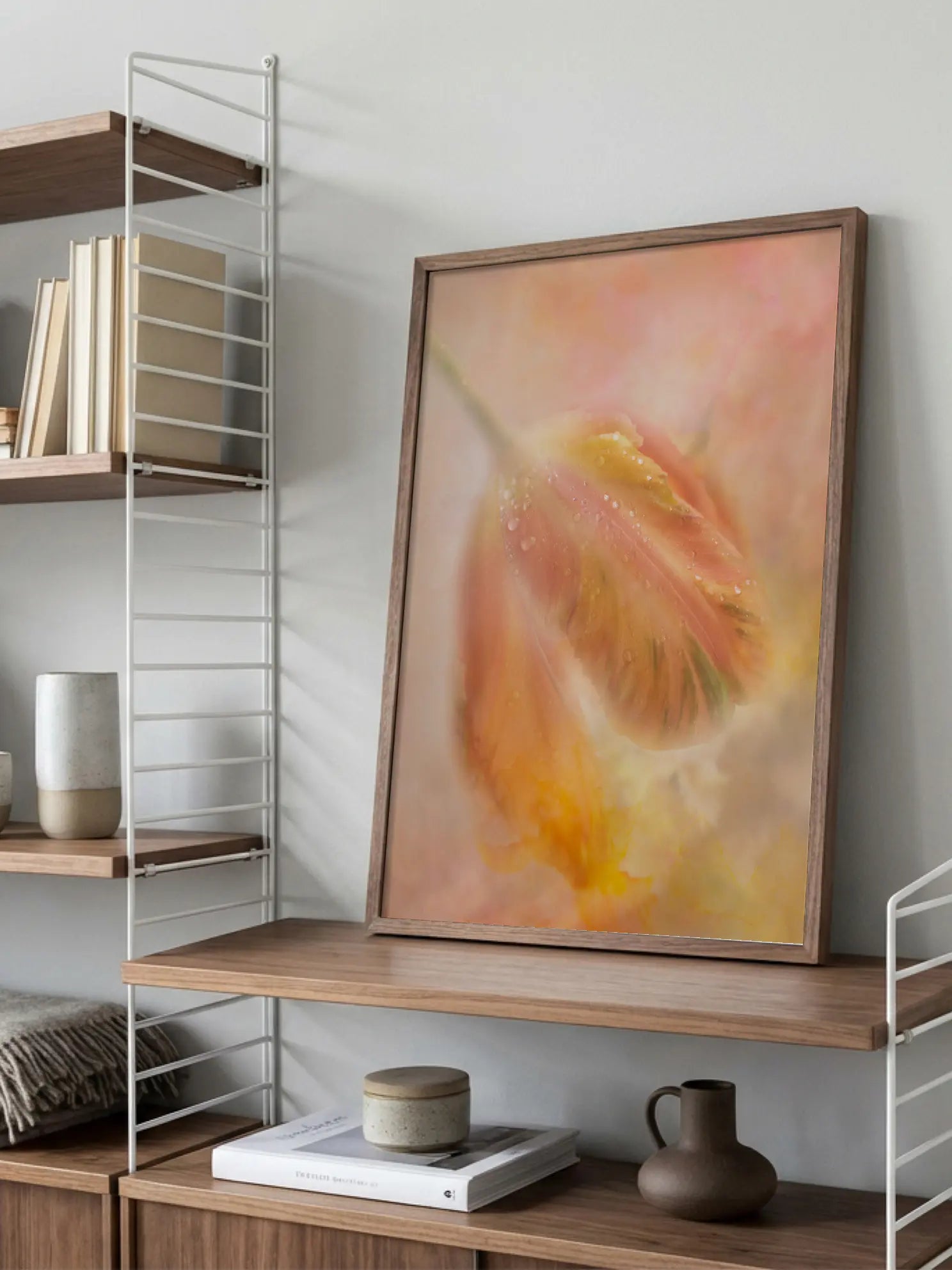 Orange Parrot Tulip Poster