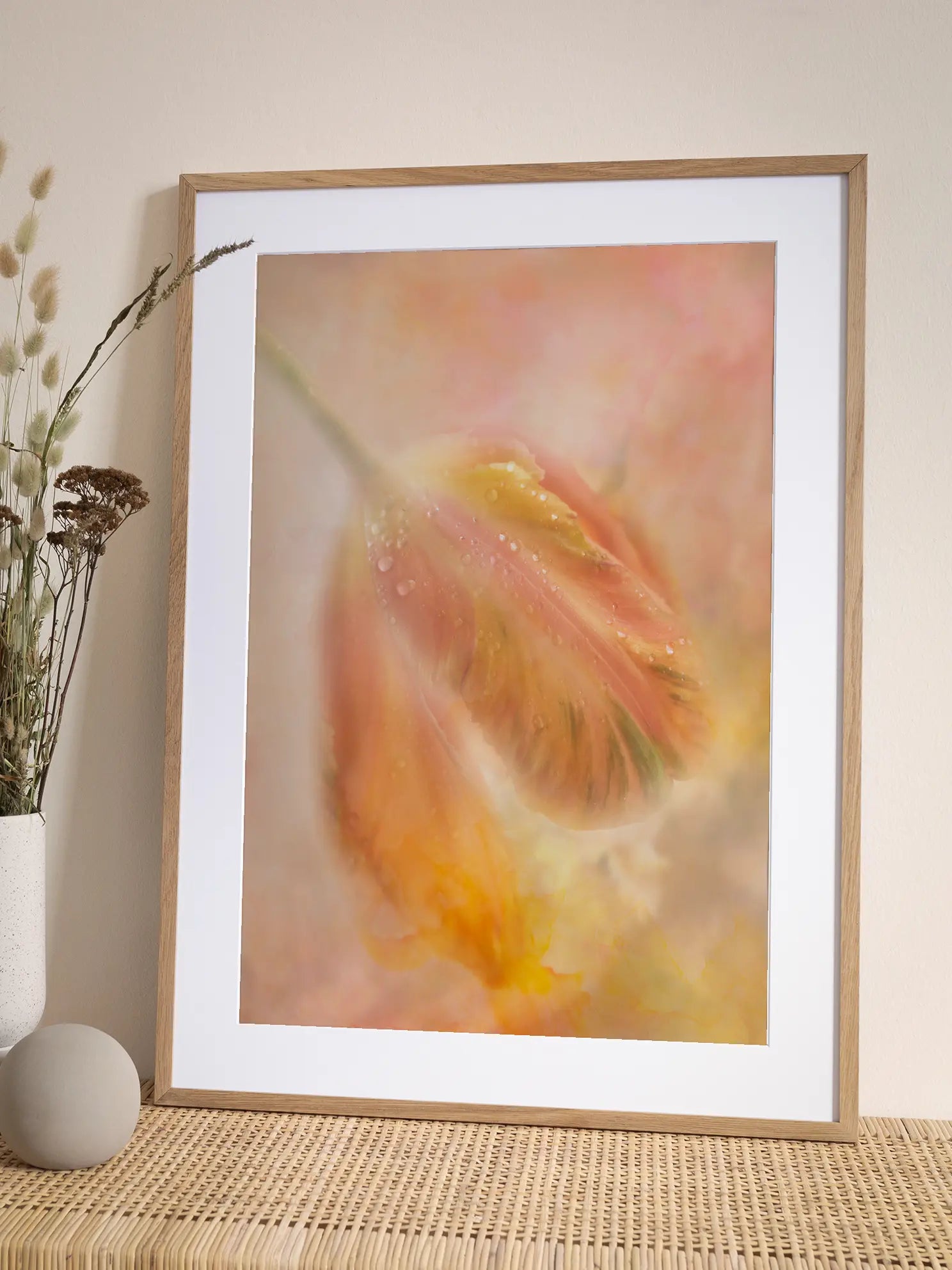 Orange Parrot Tulip Poster