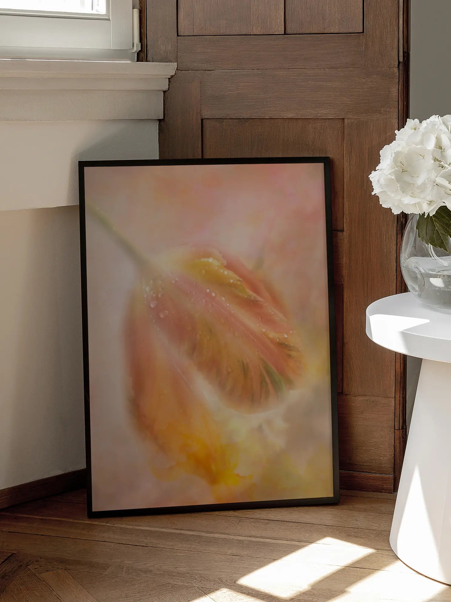 Orange Parrot Tulip Poster