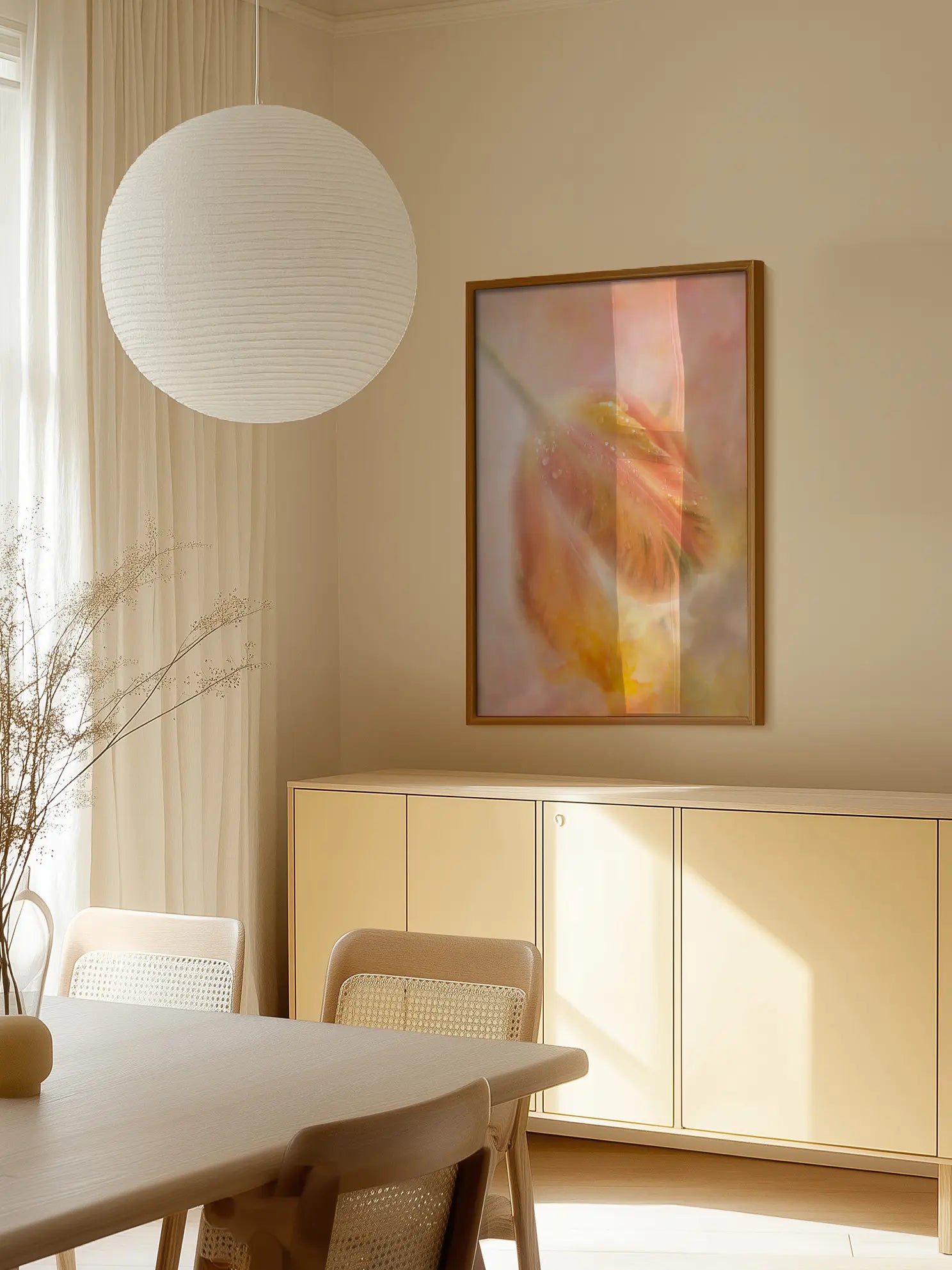 Orange Parrot Tulip Poster