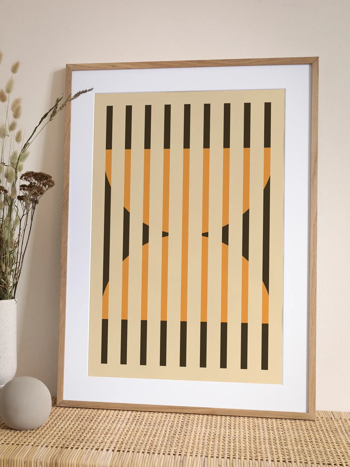 Orange Stripes Poster