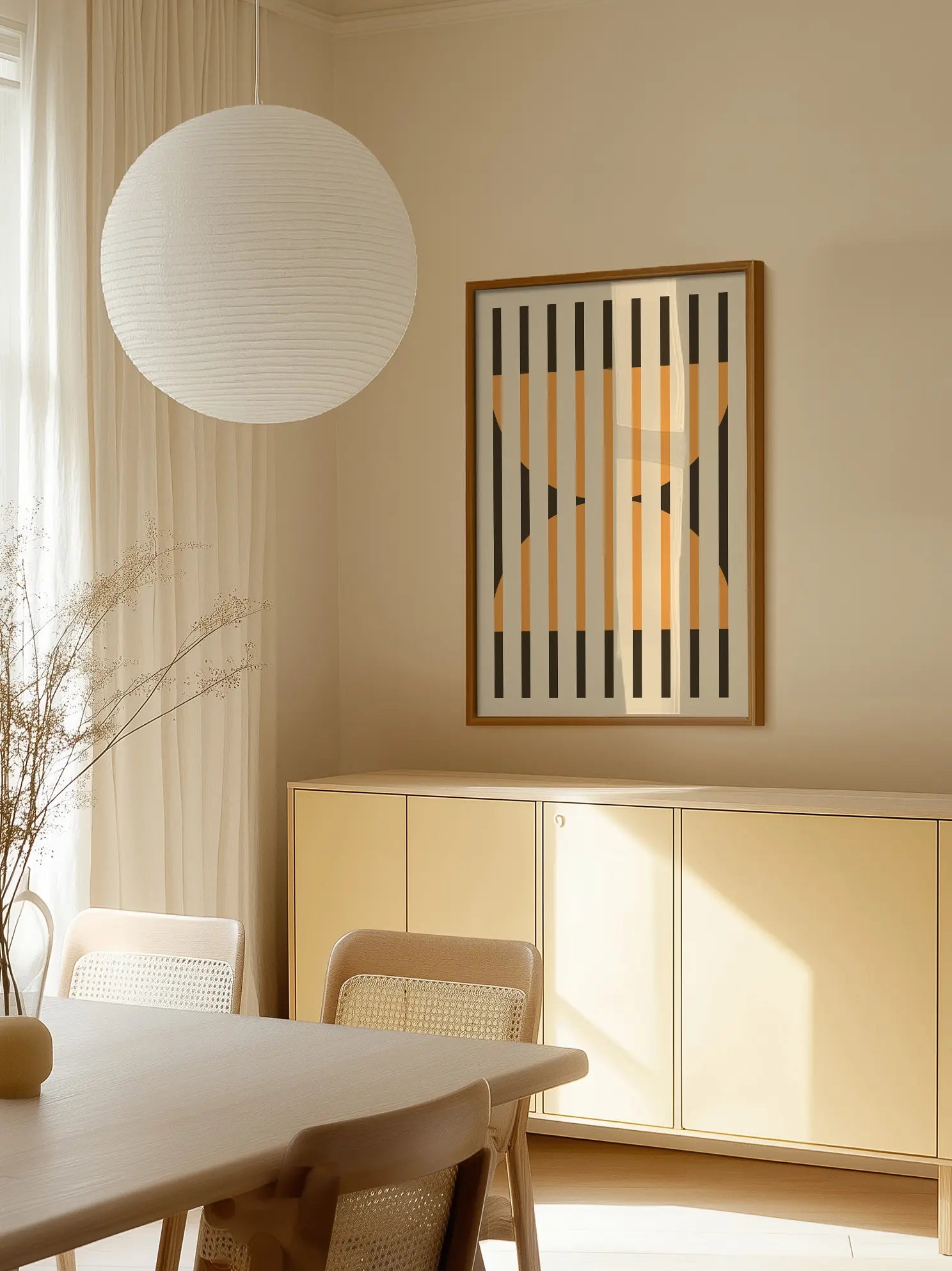 Orange Stripes Poster