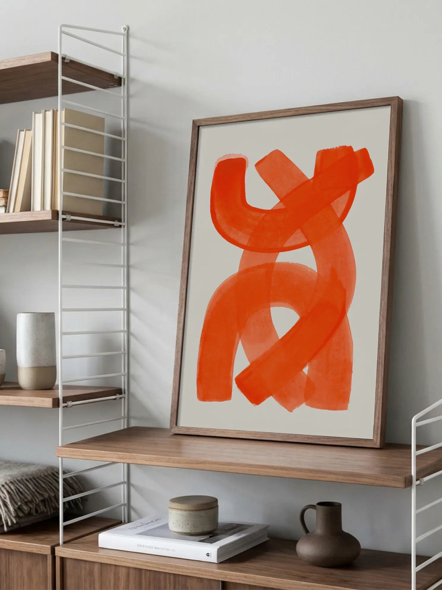 Orange Strokes Poster