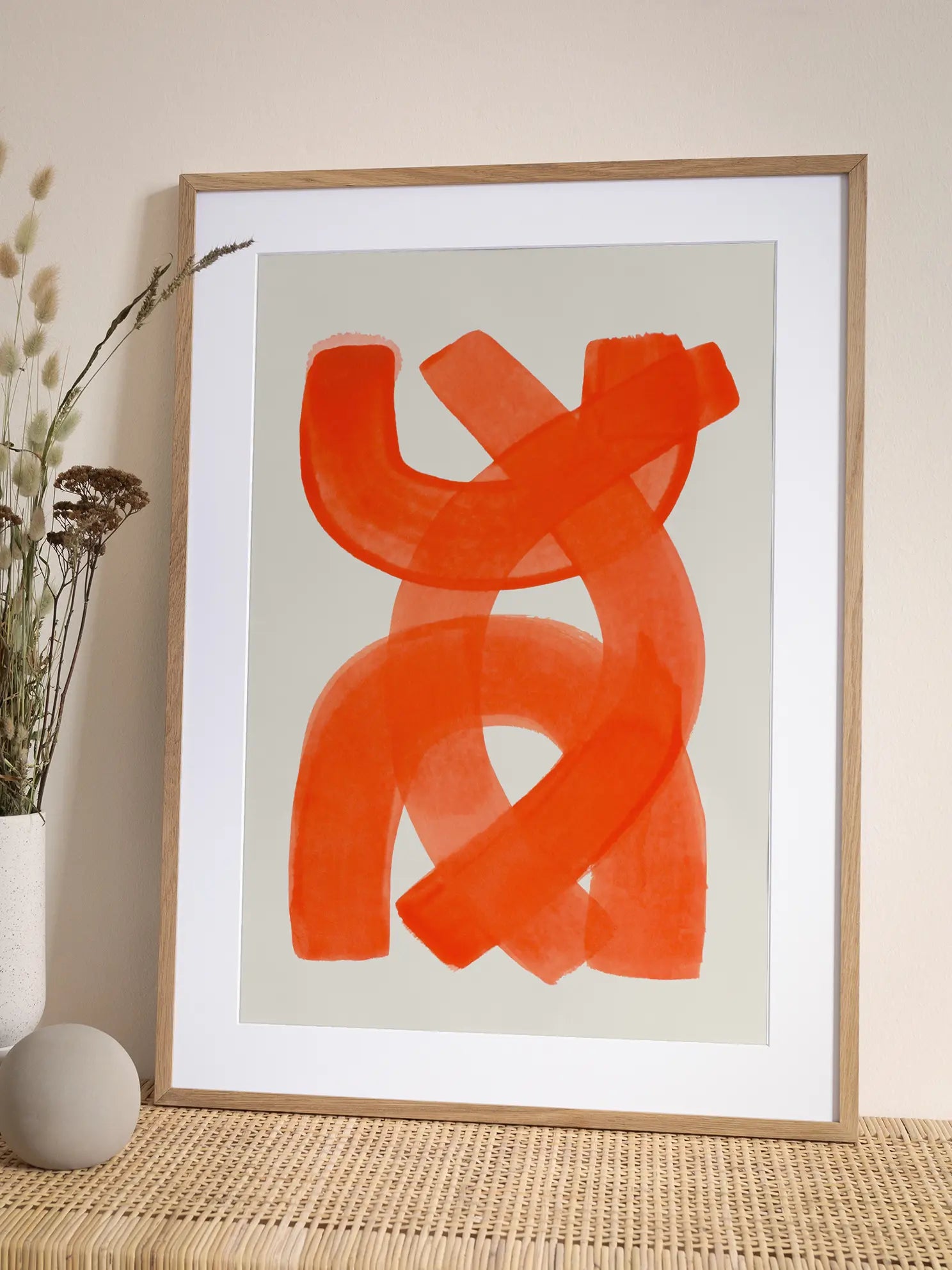 Orange Strokes Poster