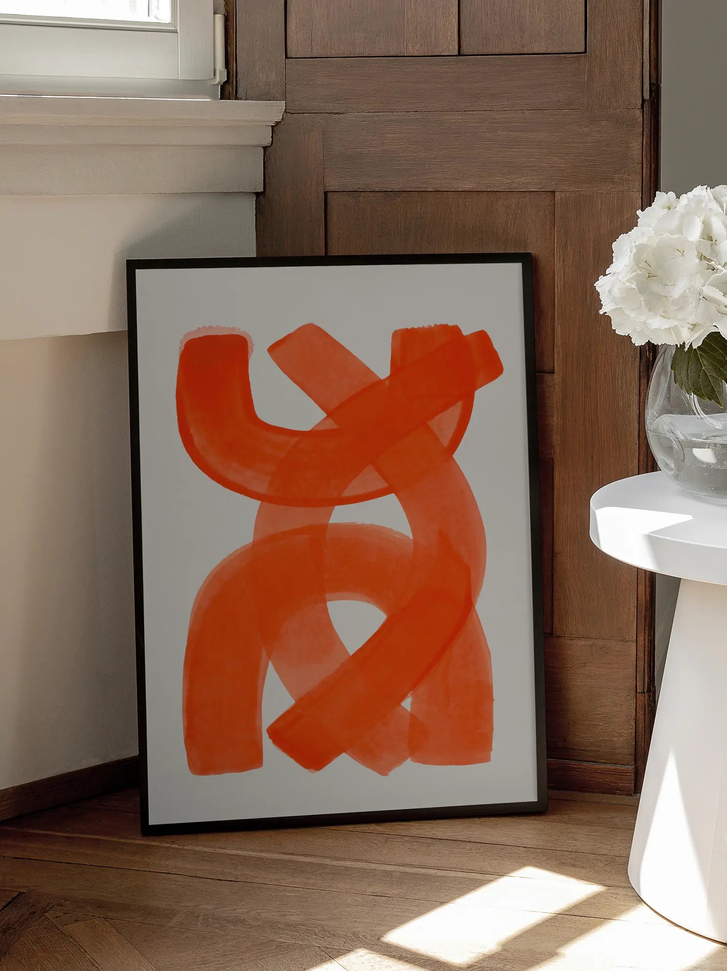 Orange Strokes Poster