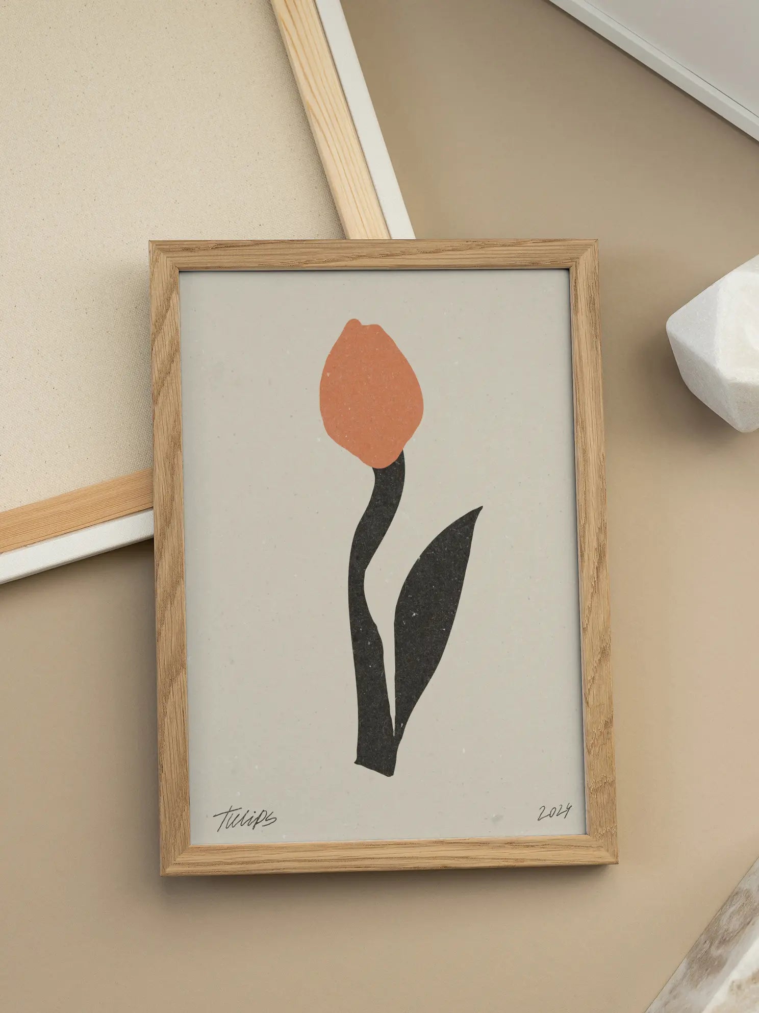 Orange Tulip Poster