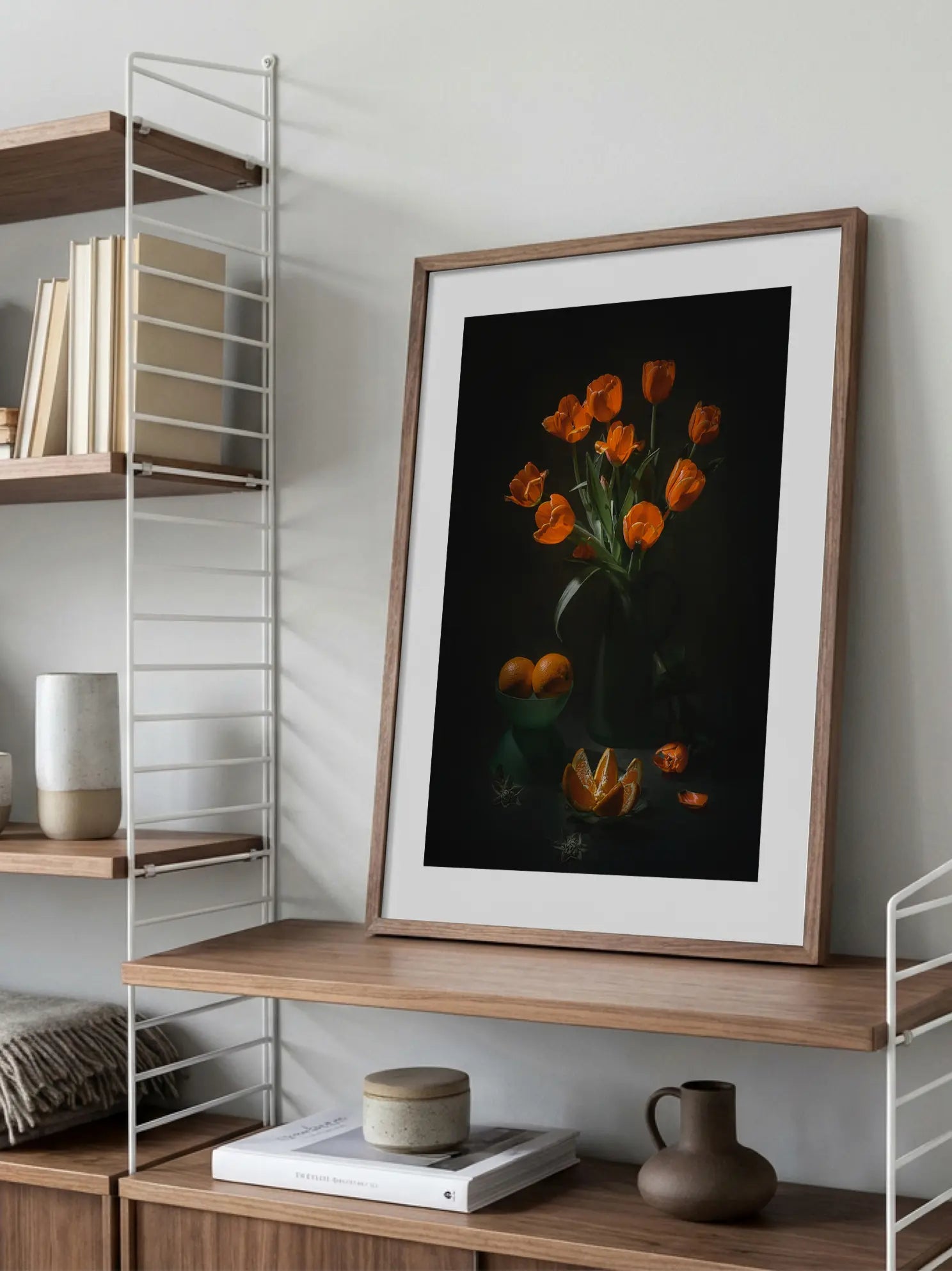 Orange Tulips and Oranges Poster