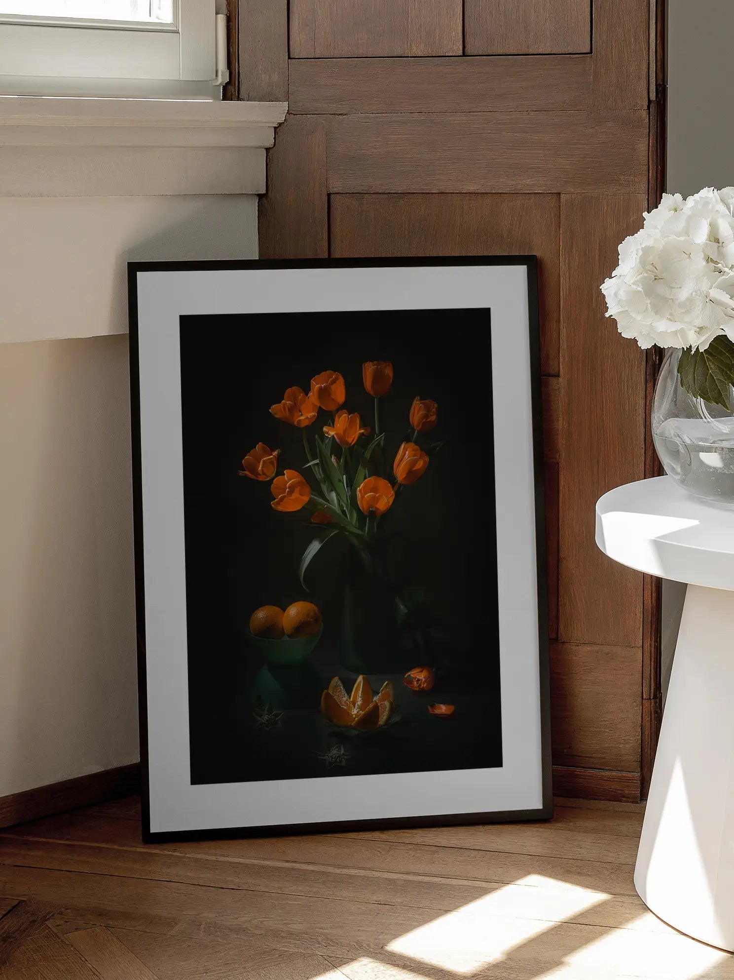 Orange Tulips and Oranges Poster