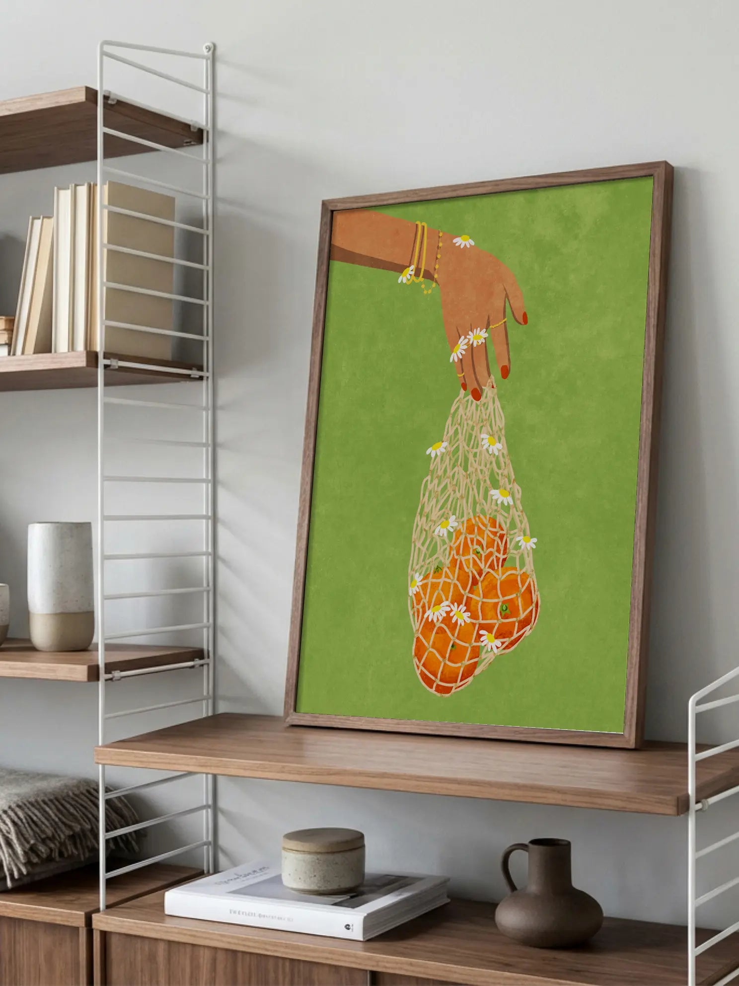 Oranges and Daisies Poster