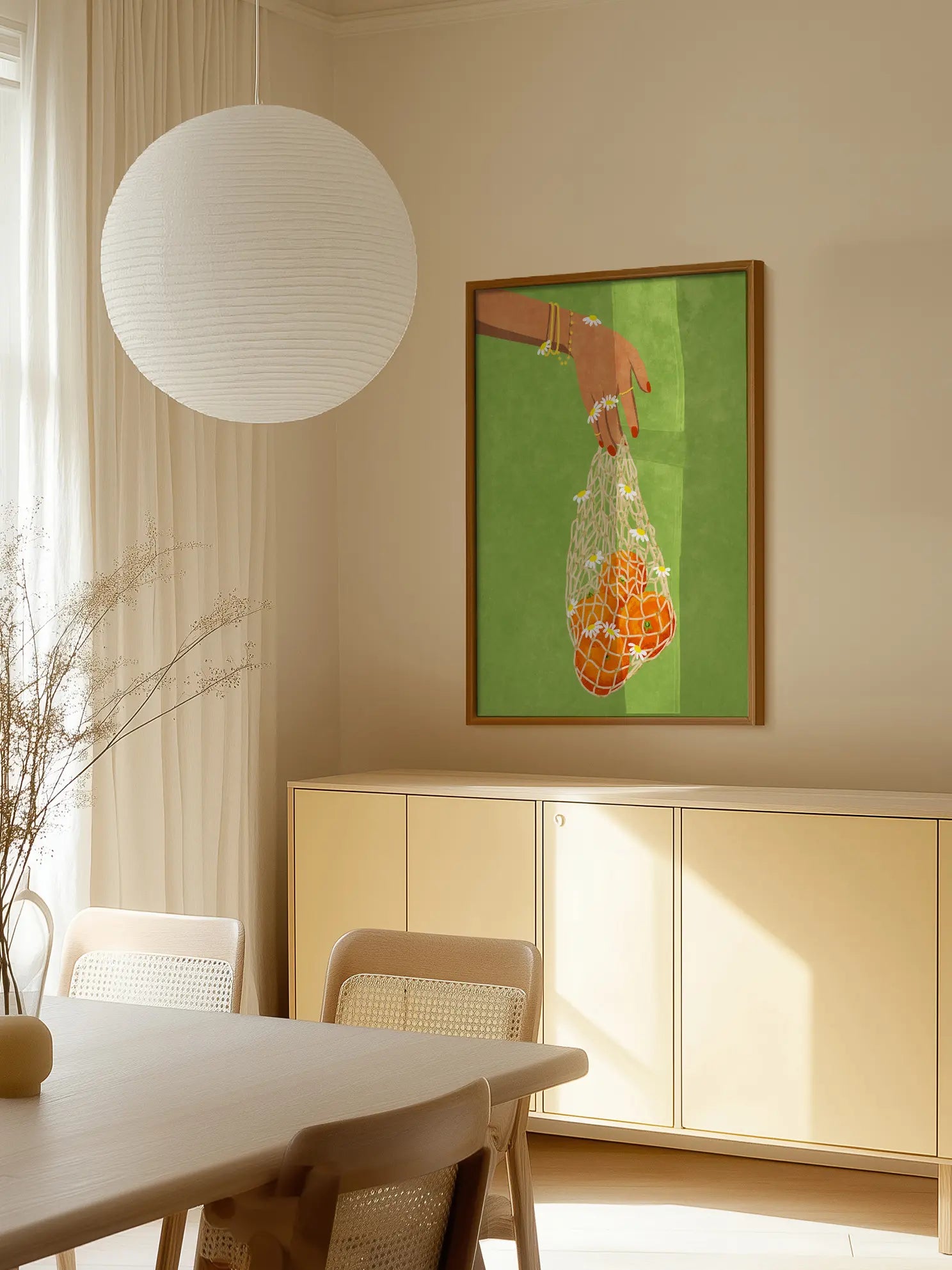Oranges and Daisies Poster