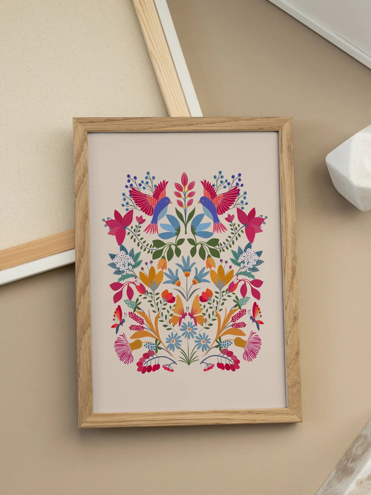 Otomi Birds Poster