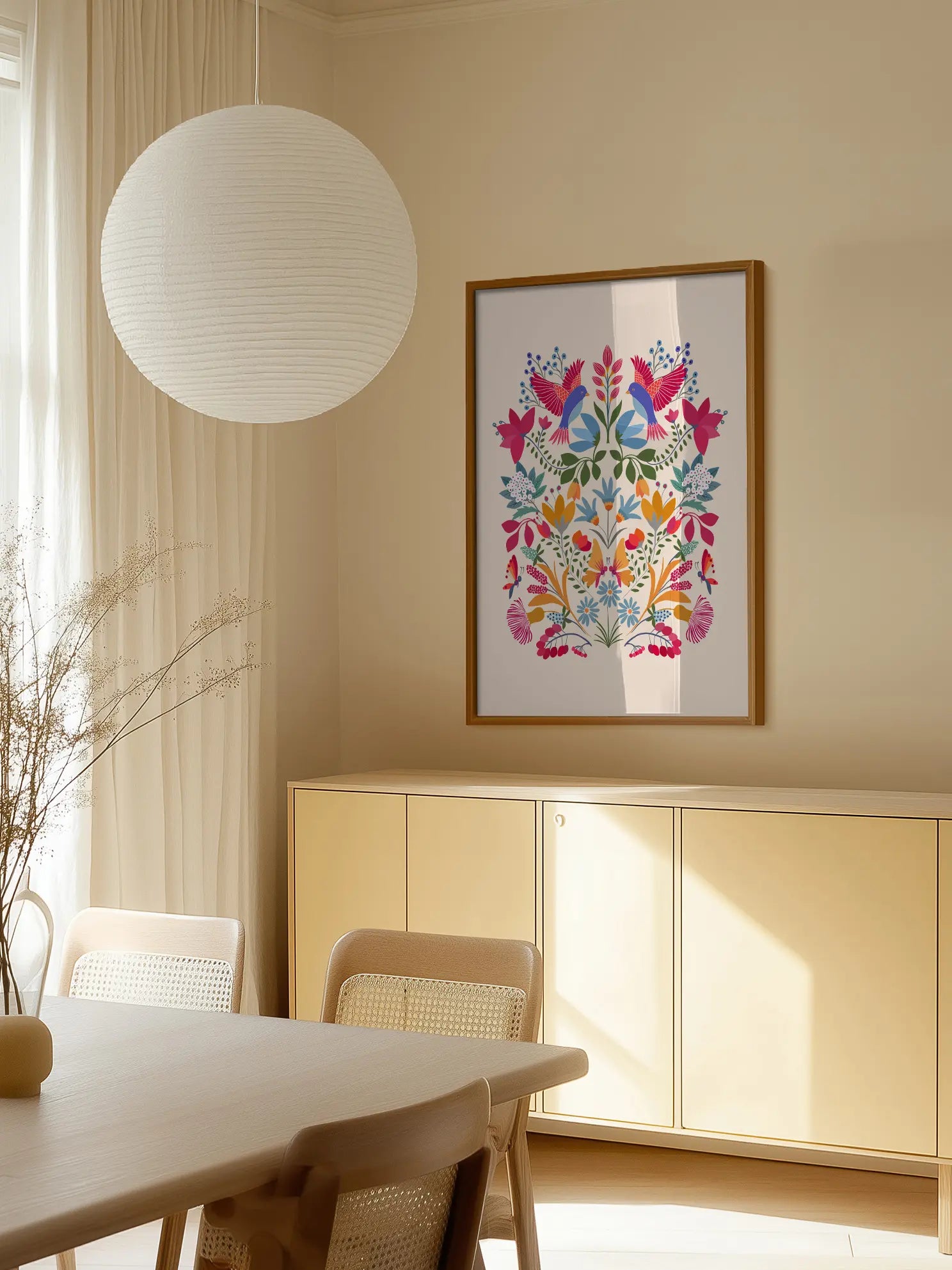 Otomi Birds Poster