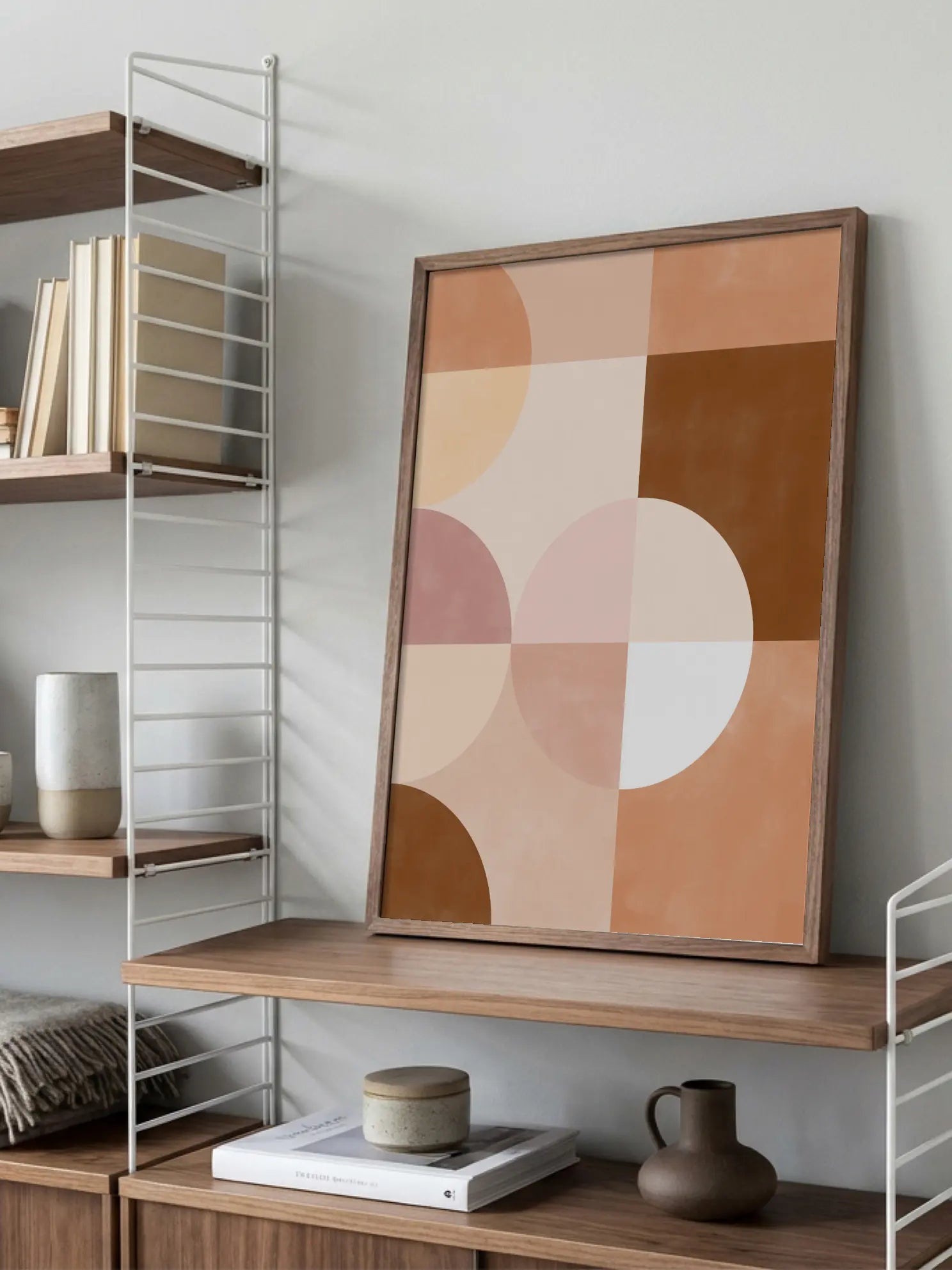 Overlapping Circles And Squares Poster
