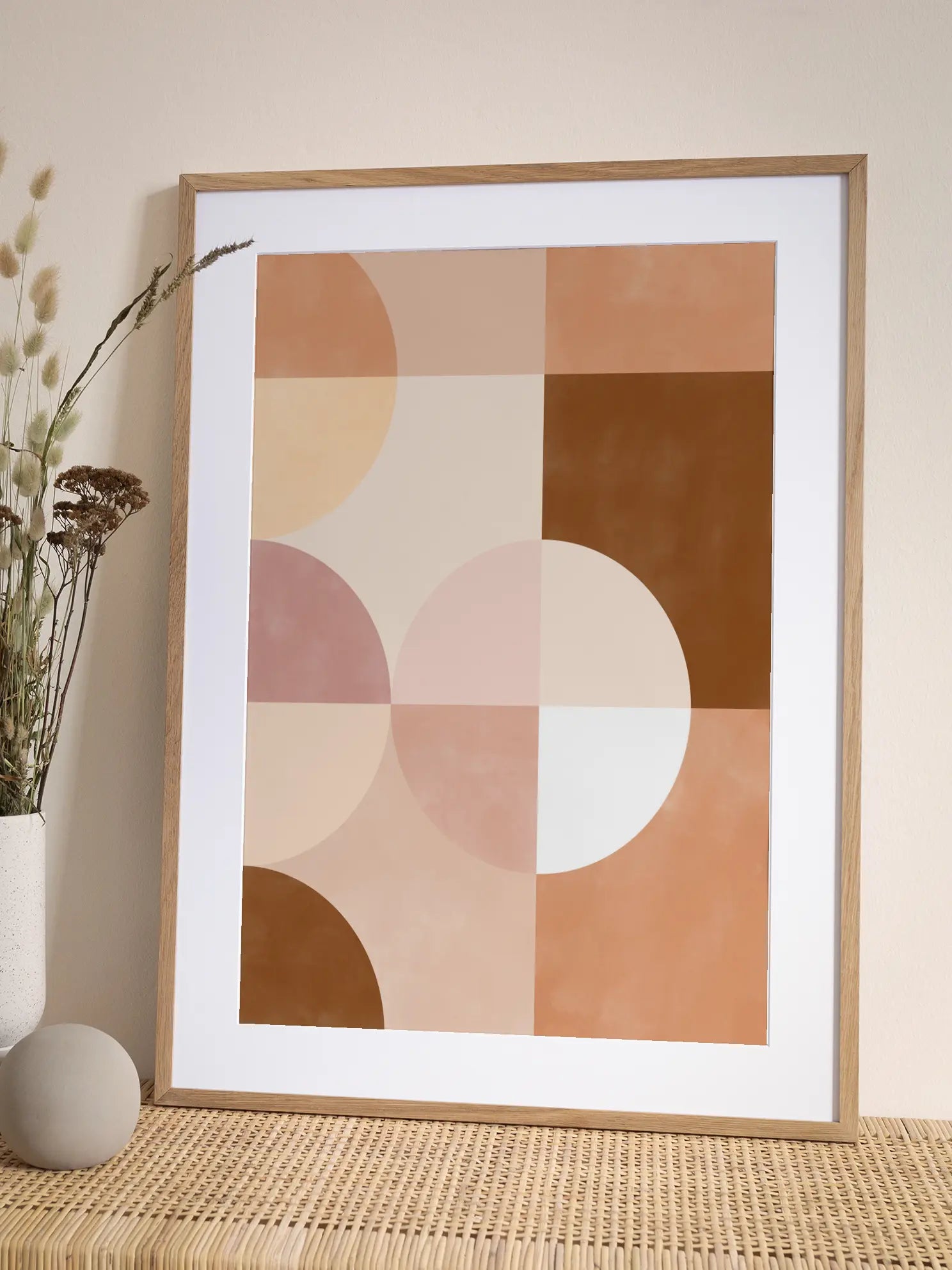 Overlapping Circles And Squares Poster