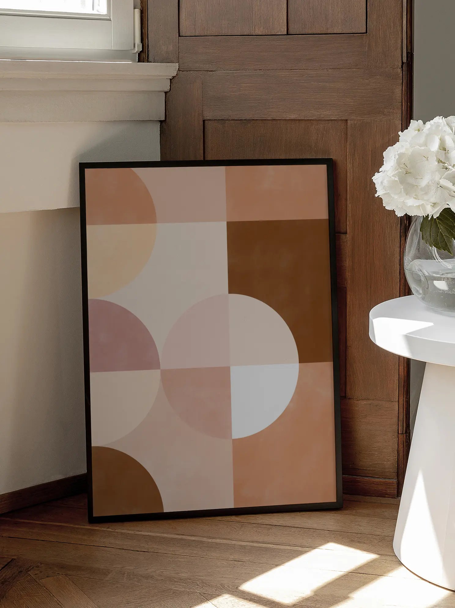 Overlapping Circles And Squares Poster