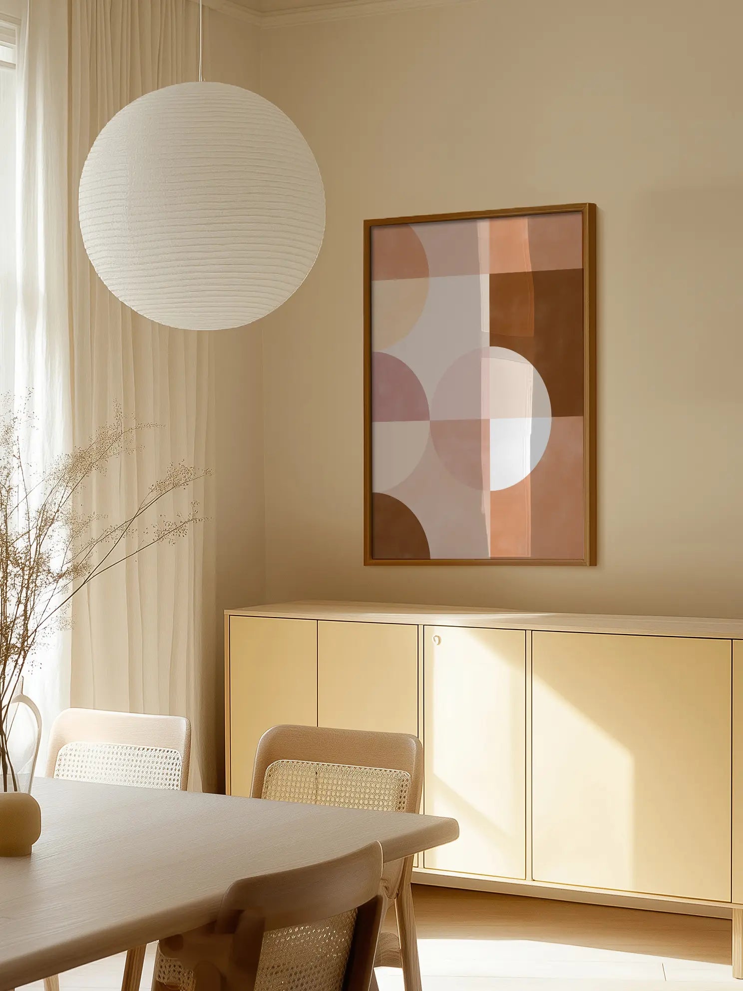 Overlapping Circles And Squares Poster