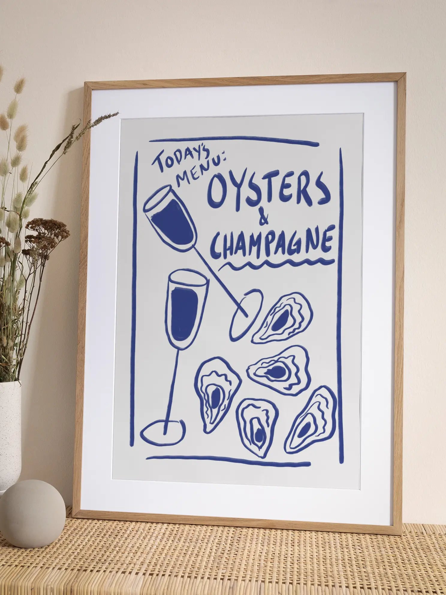 Oysters & Champagne Poster