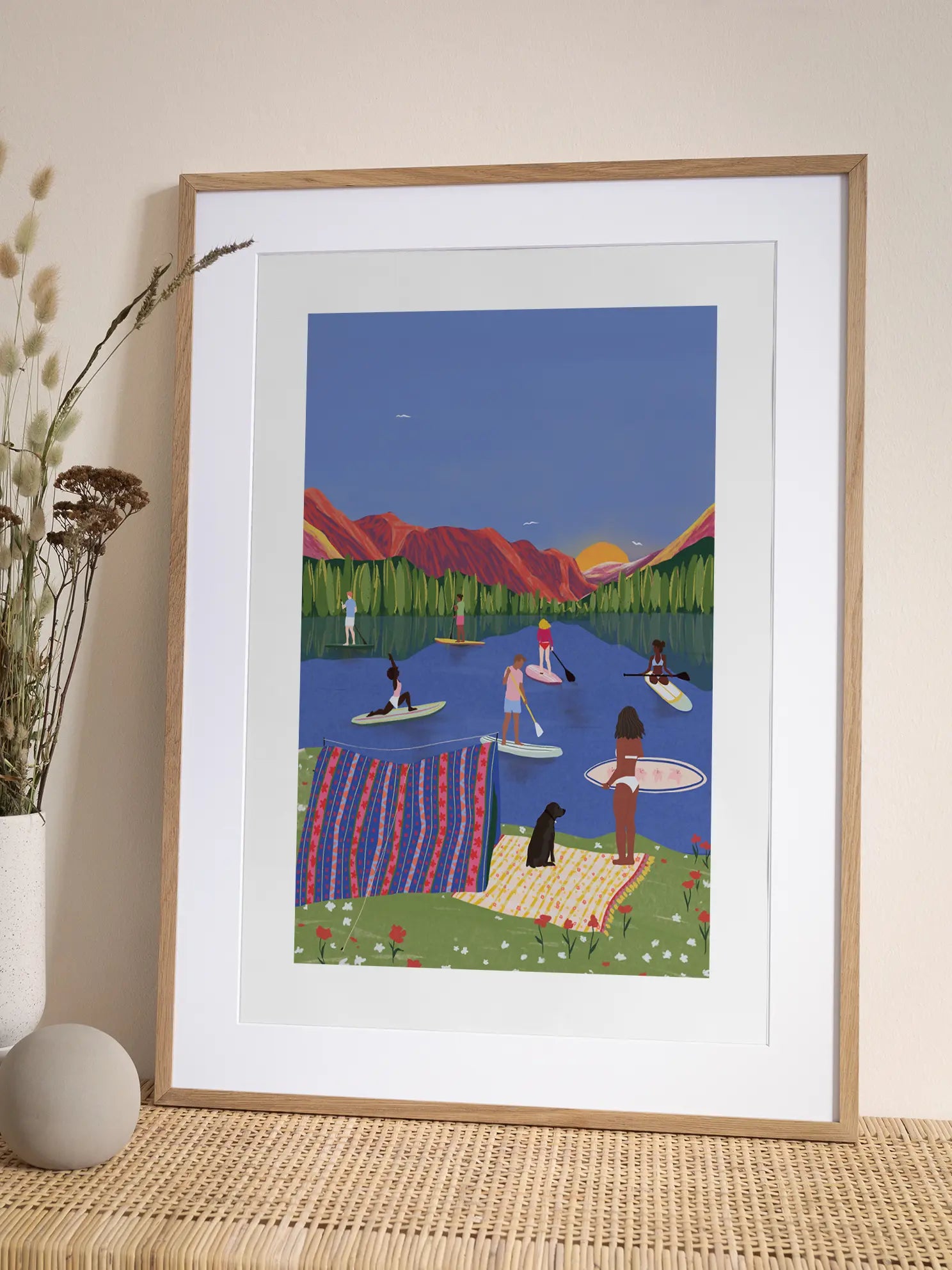 Paddleboard Lake Poster