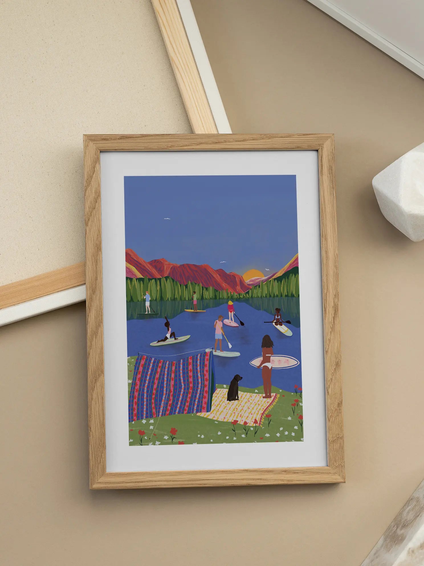 Paddleboard Lake Poster