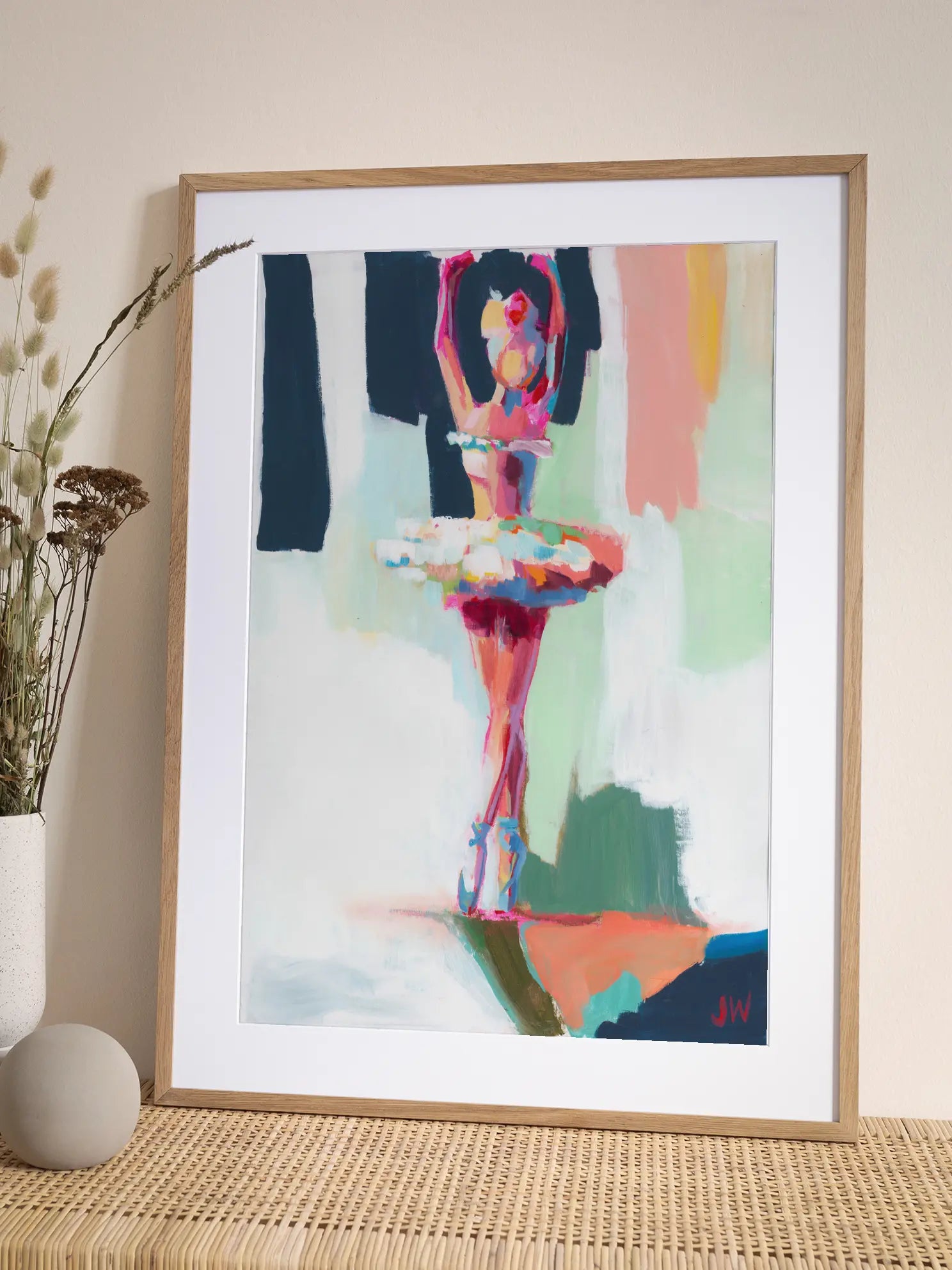 Painted Ballet Figure Poster