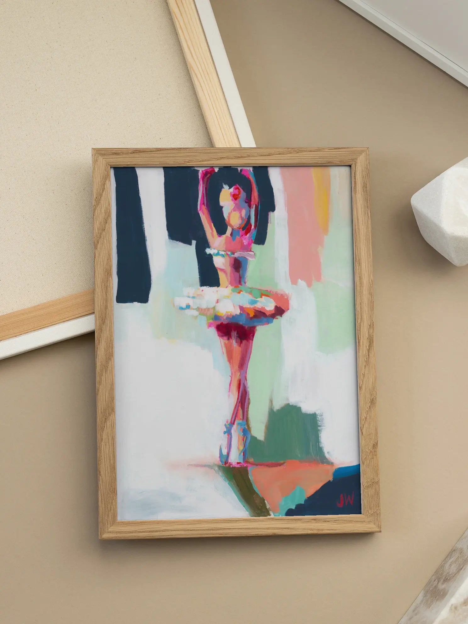 Painted Ballet Figure Poster