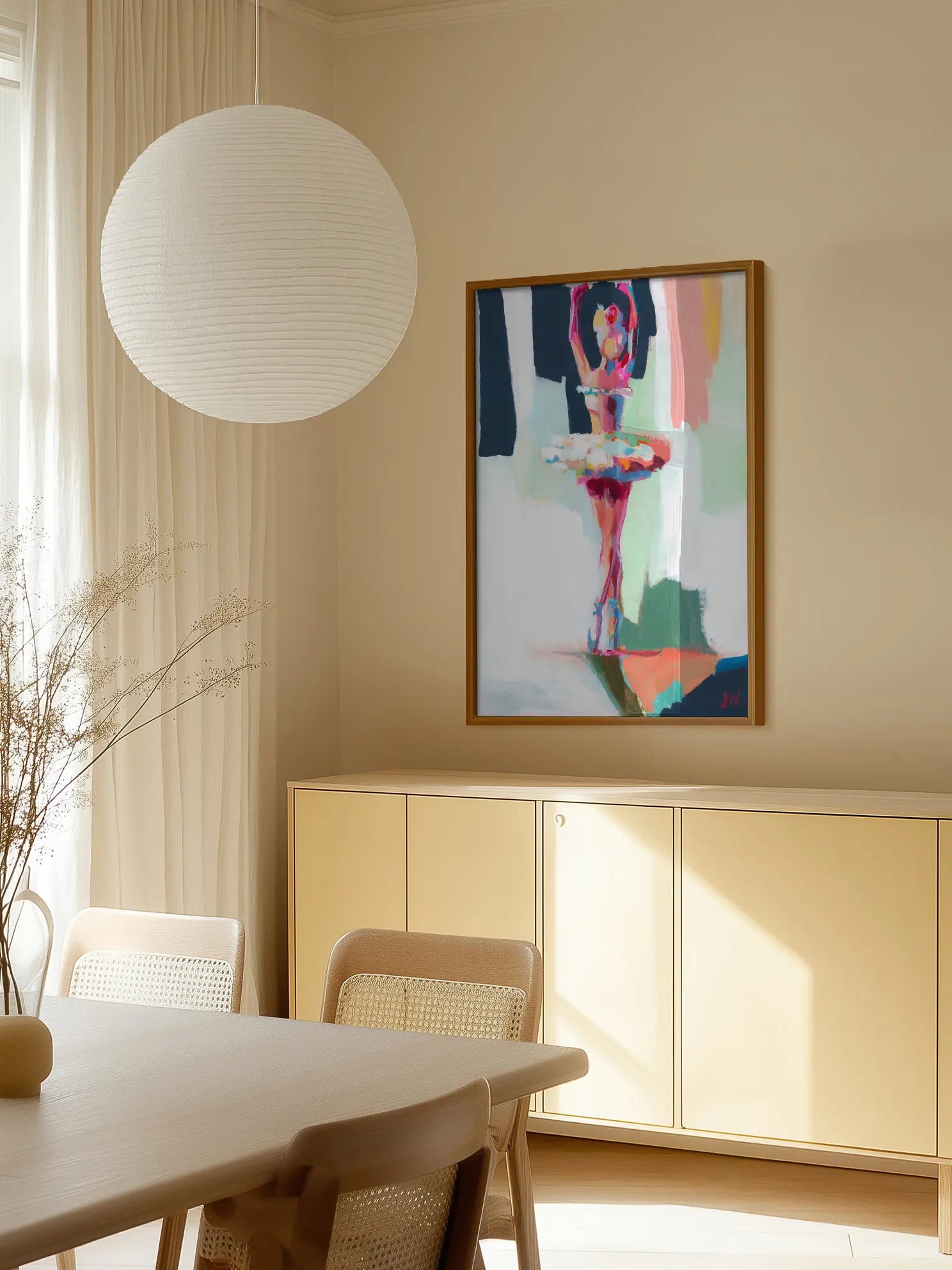 Painted Ballet Figure Poster