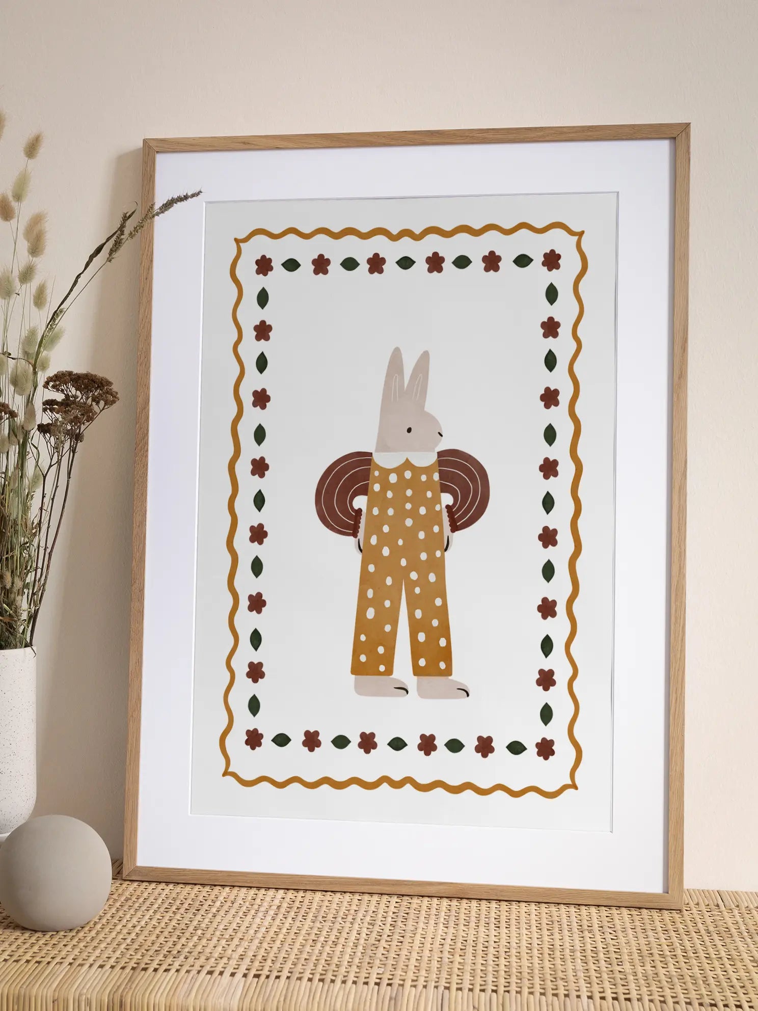 Pajama Bunny Poster