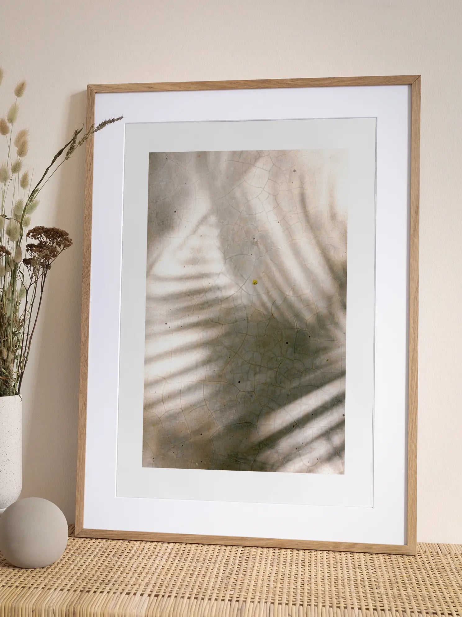 Palm Leaf Shadows Poster