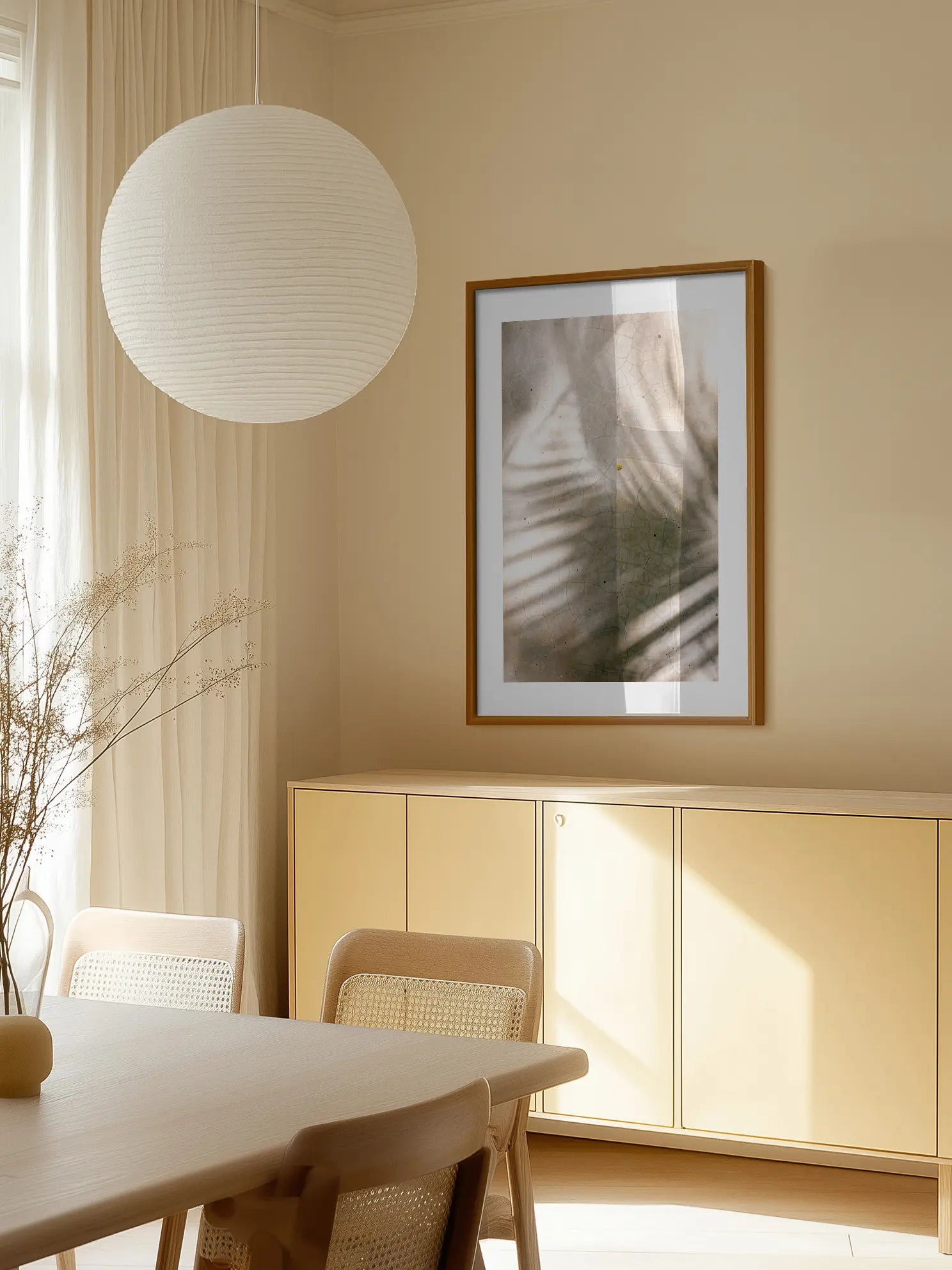 Palm Leaf Shadows Poster