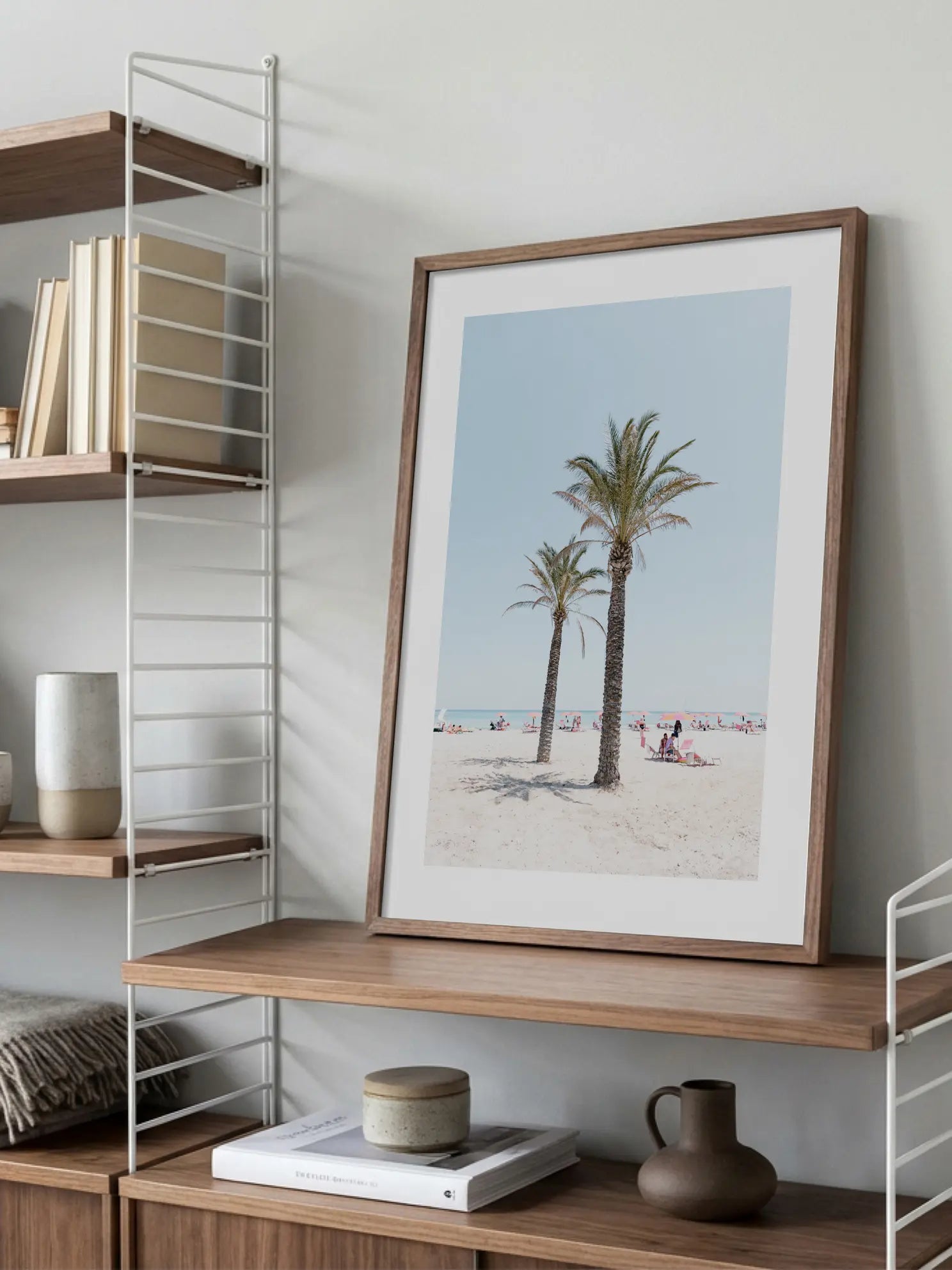 Palm Tree at the Beach Poster