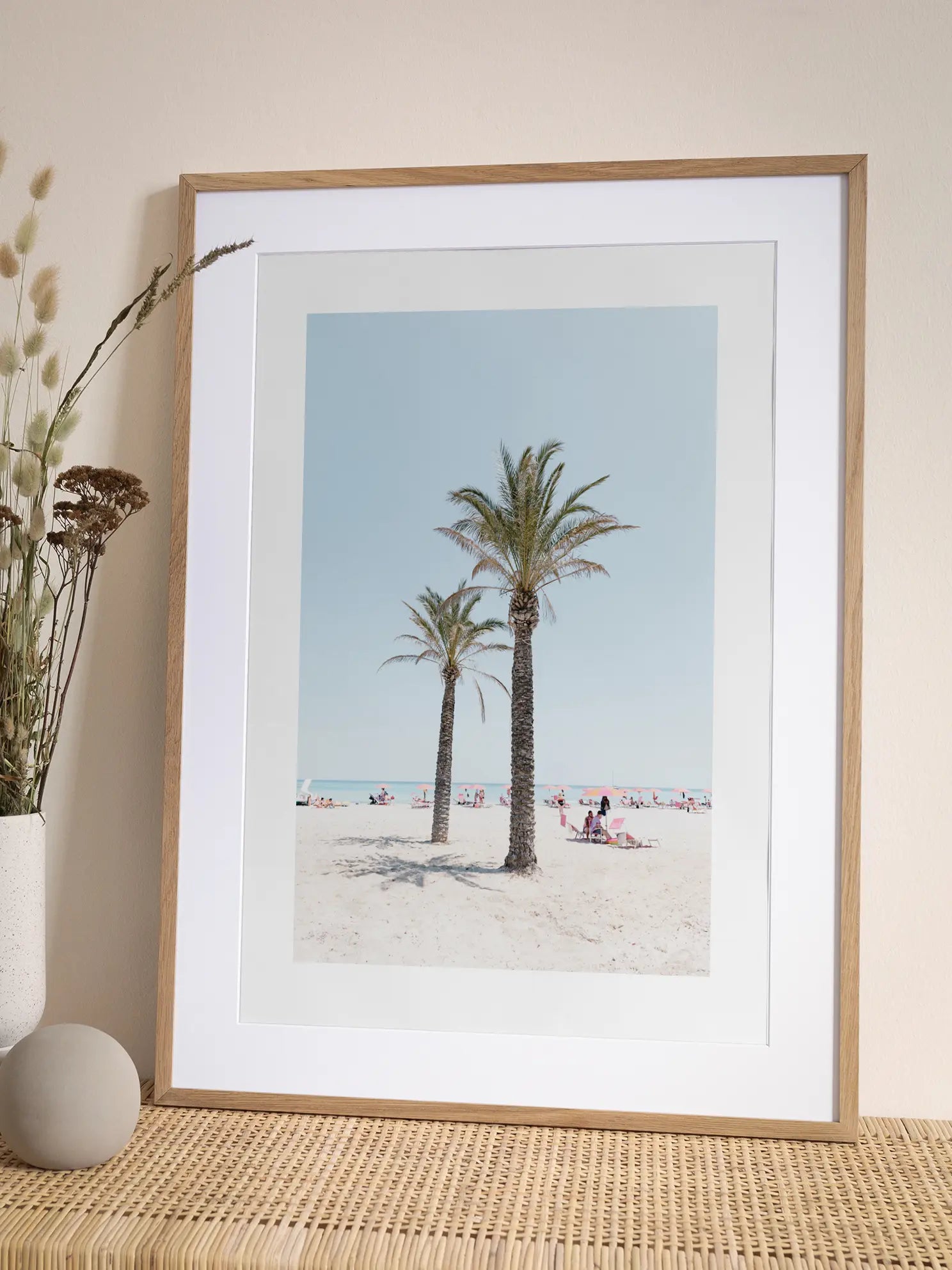 Palm Tree at the Beach Poster