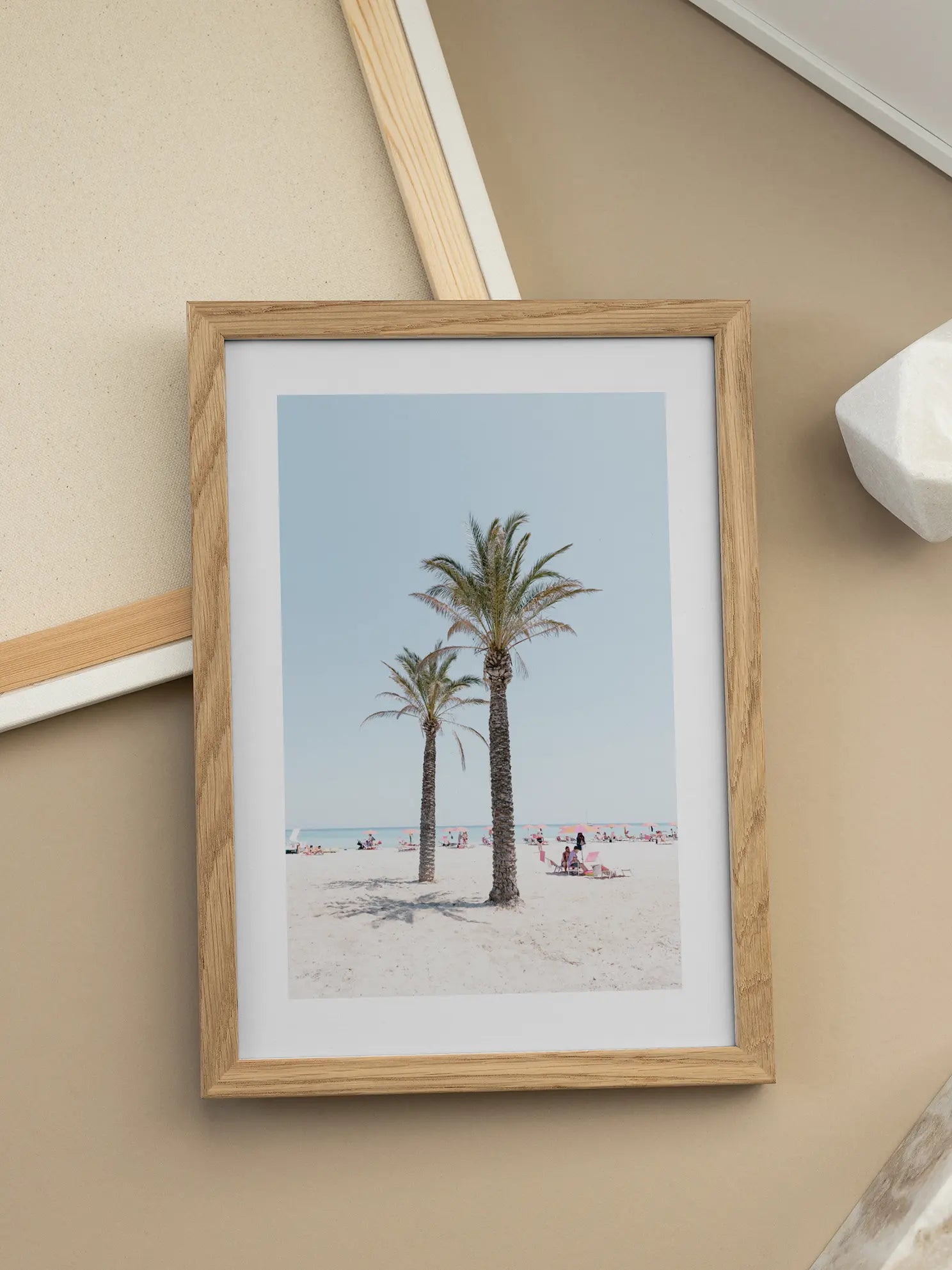 Palm Tree at the Beach Poster