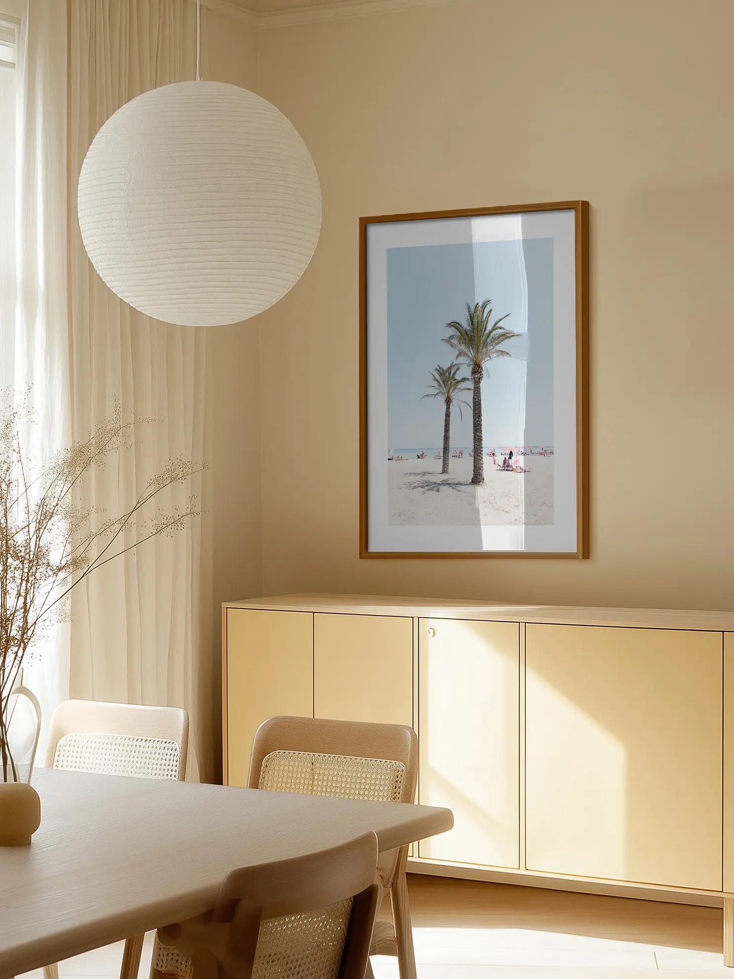 Palm Tree at the Beach Poster