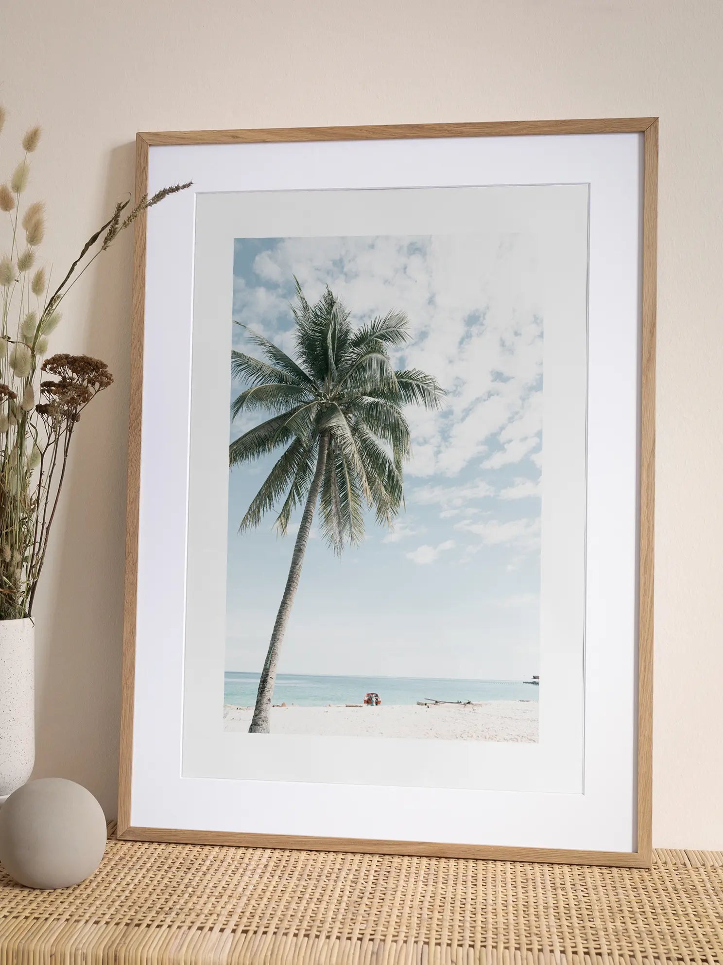 Palm Tree Beach Poster