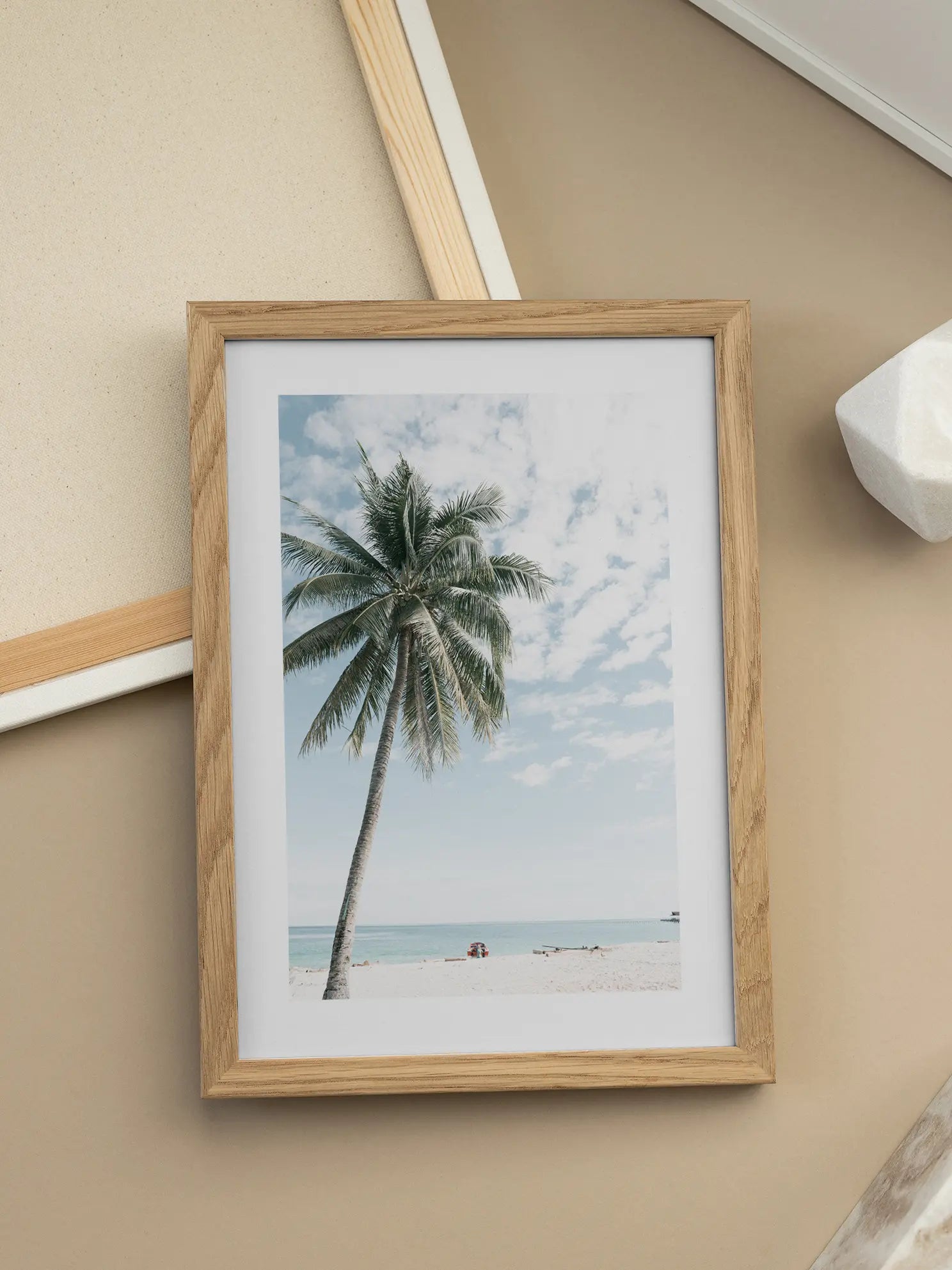 Palm Tree Beach Poster