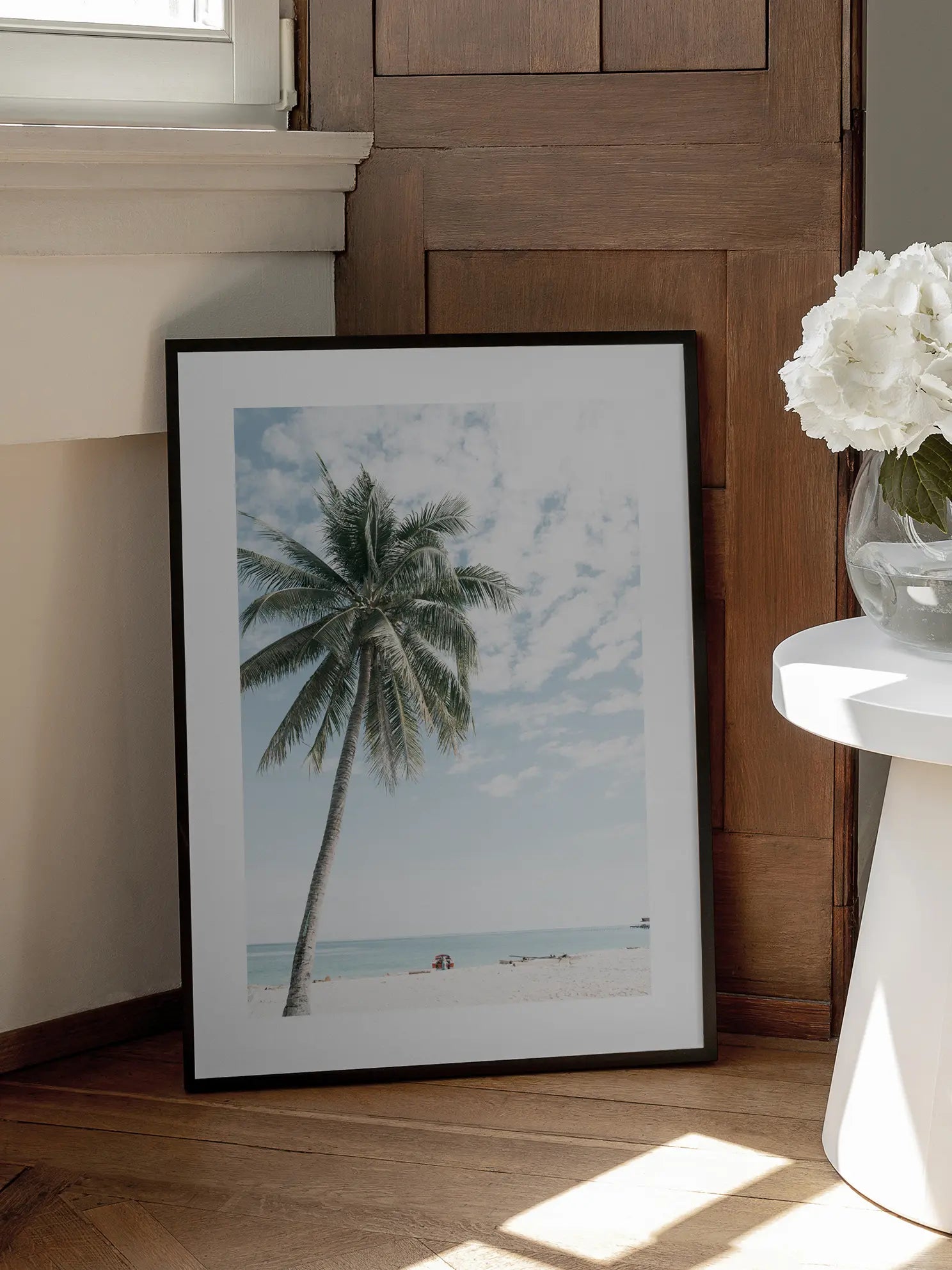 Palm Tree Beach Poster