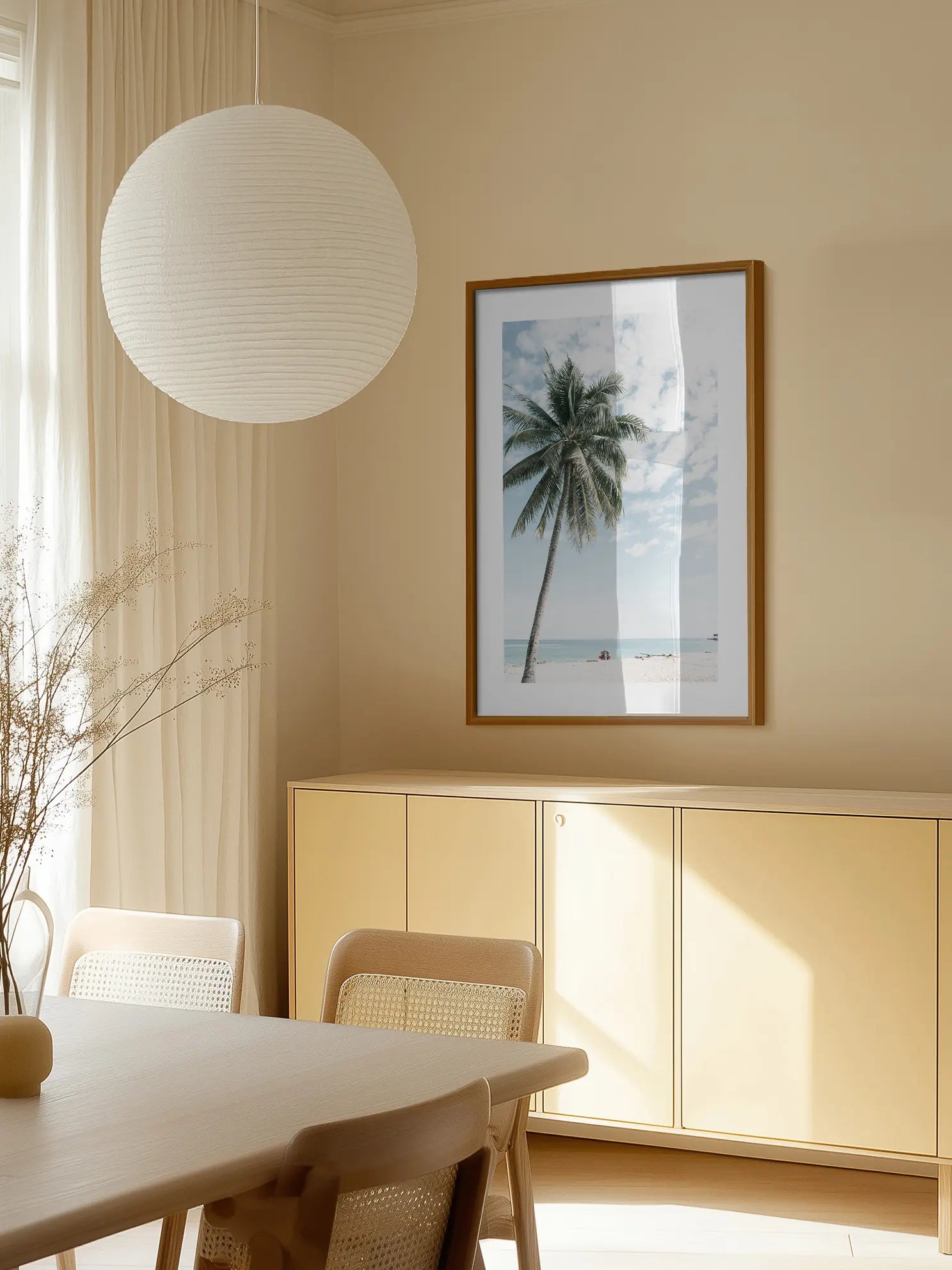 Palm Tree Beach Poster