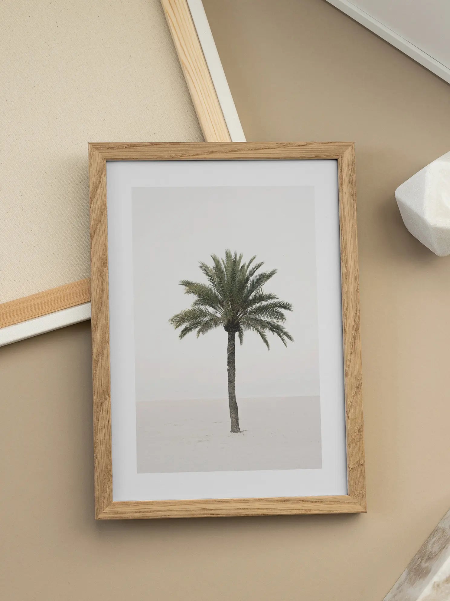 Palm Tree on Beach Poster