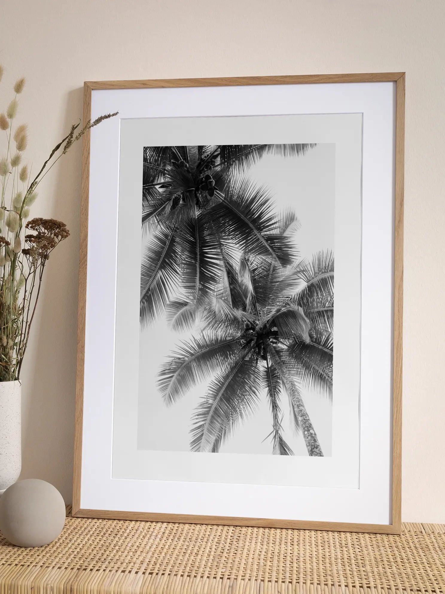 Palm Trees From Below Poster