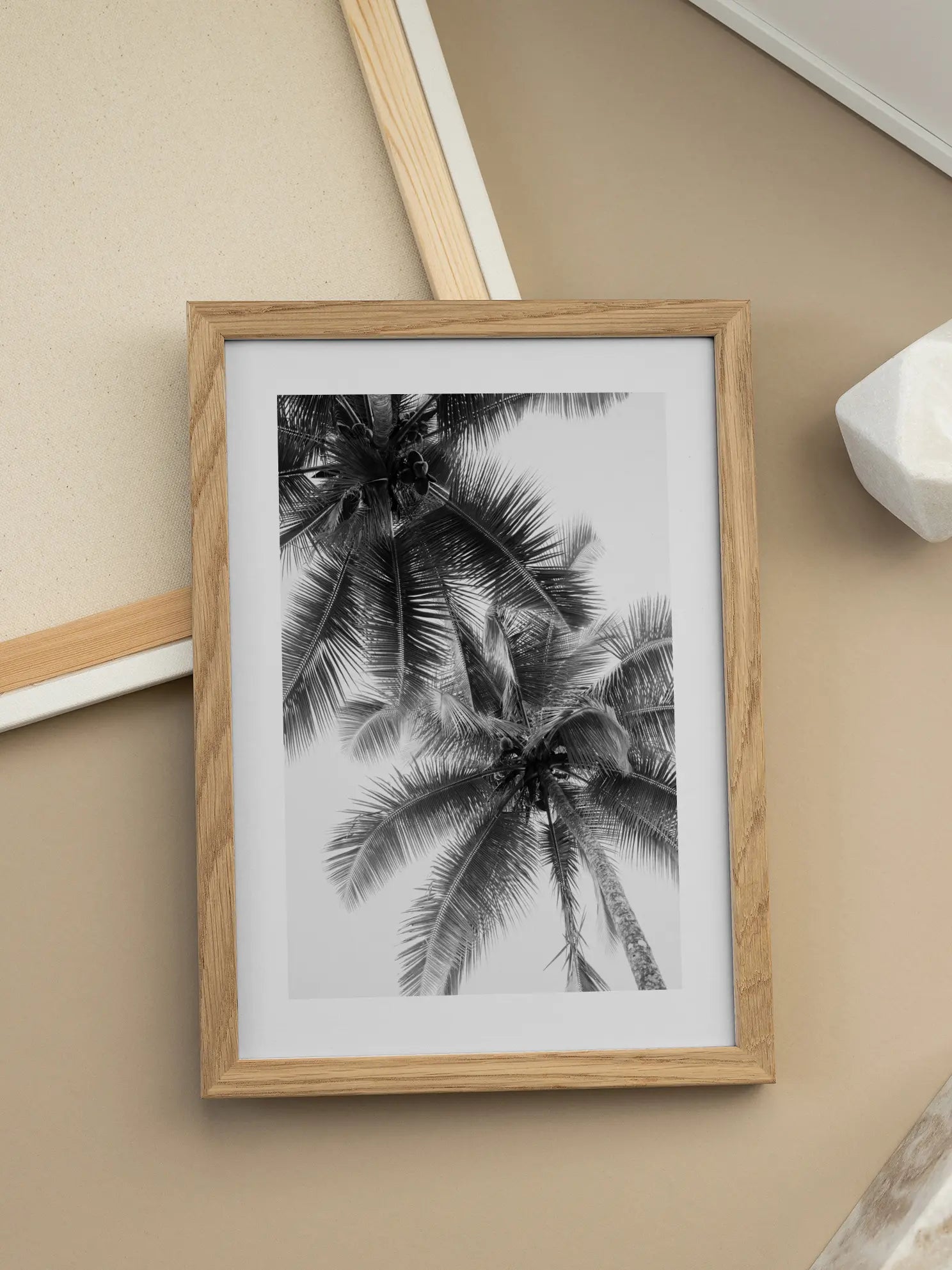 Palm Trees From Below Poster